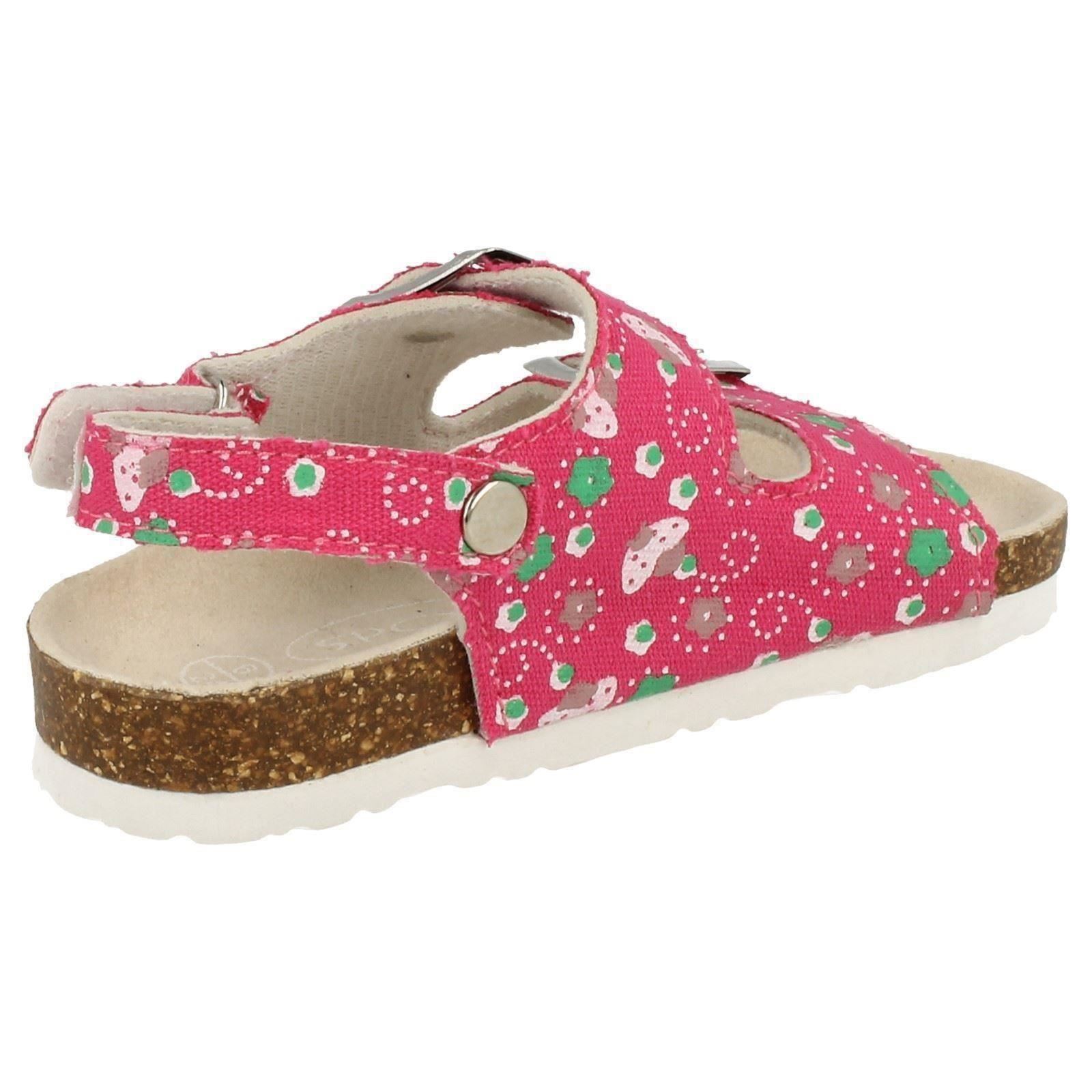 Spot On Girls Twin Buckle Strap Sandals