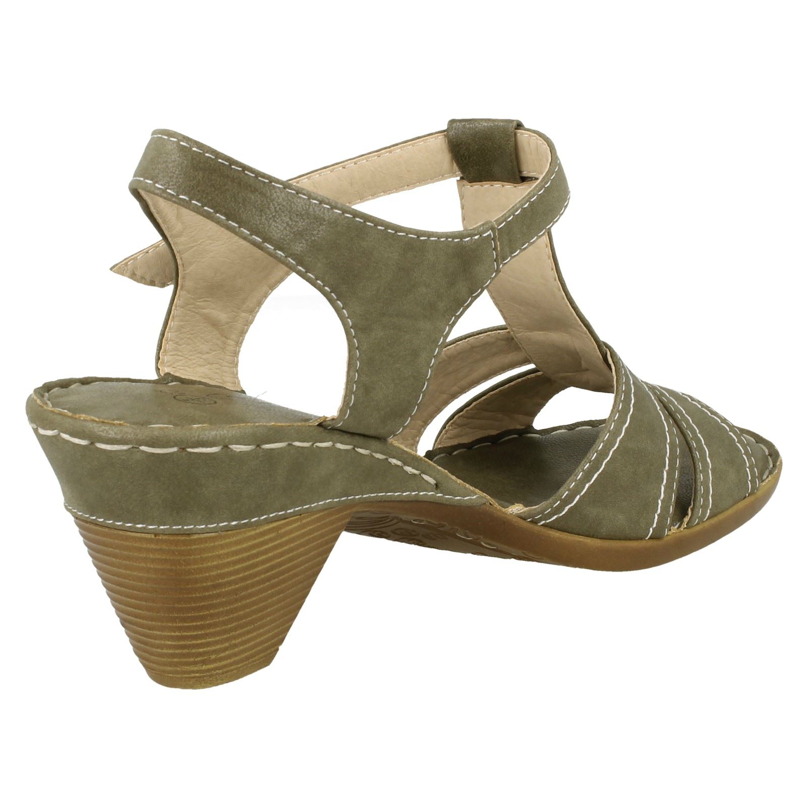 Ladies Spot On Mid Heel T Bar /'Sandal/'