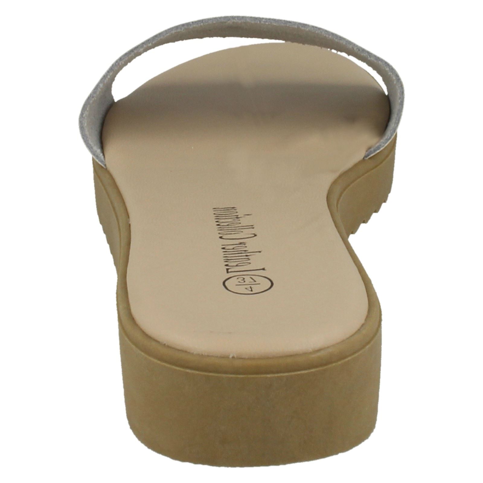 Ladies Leather Collection Casual Slip On Mules