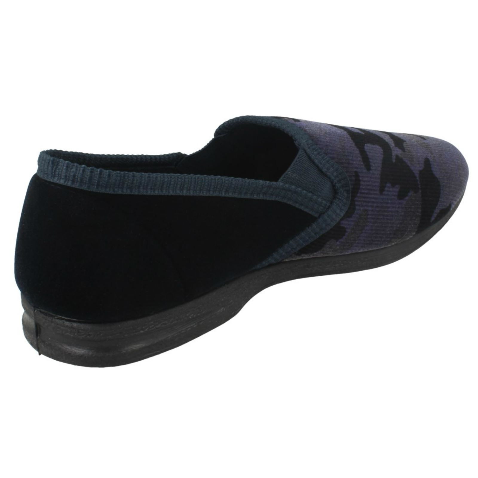 Mens Spot On Slip On Camouflage Full Slippers