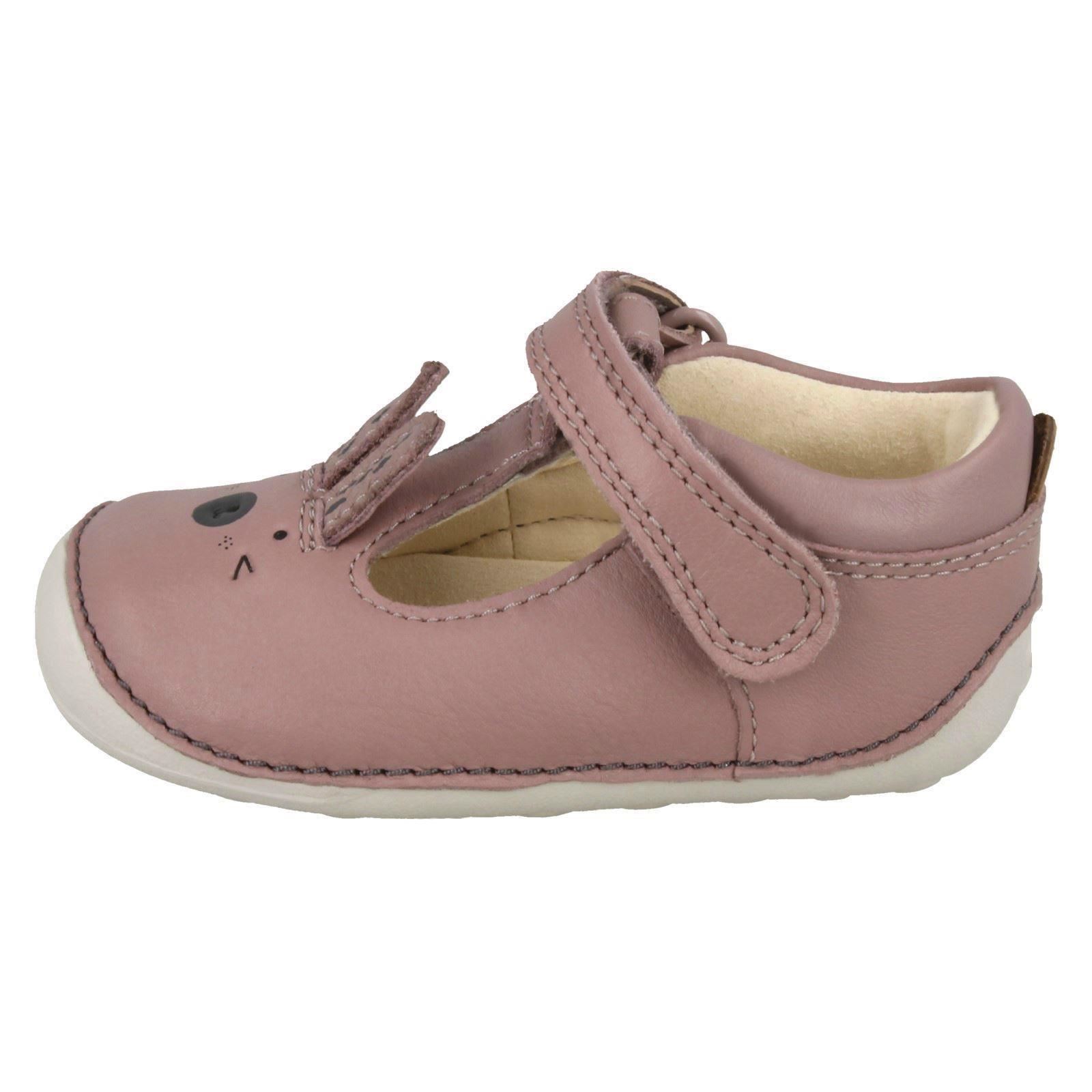 Girls Clarks Little Glo First Shoes With Rabbit Design