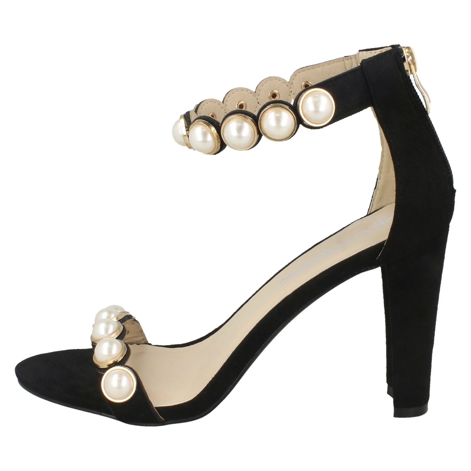 Anne Michelle Ladies Pearl Trim Mule Sandals