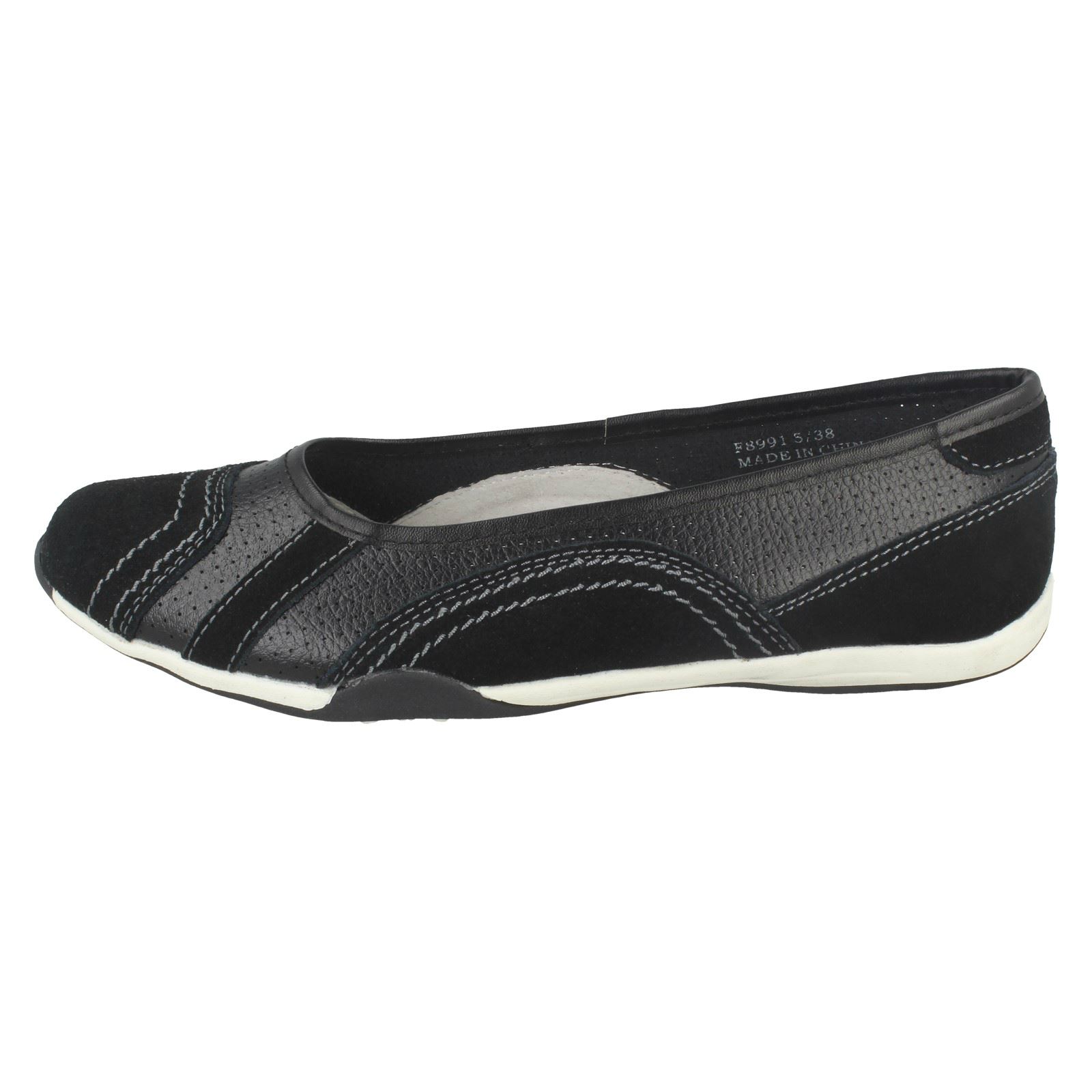 Down To Earth Ladies Flat Ballerina Shoes