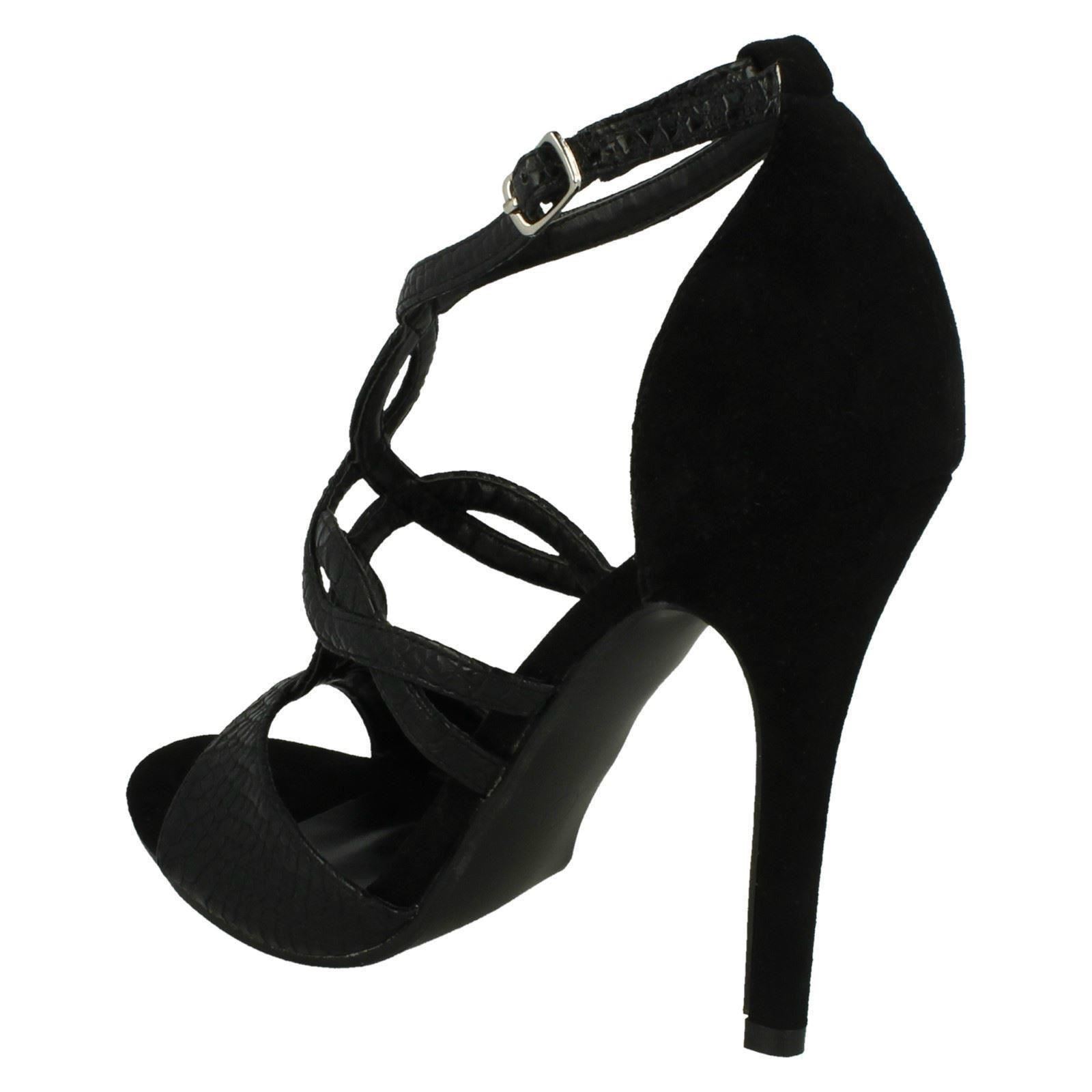 Ladies Anne Michelle Open Toe T-Bar /'Heels/'