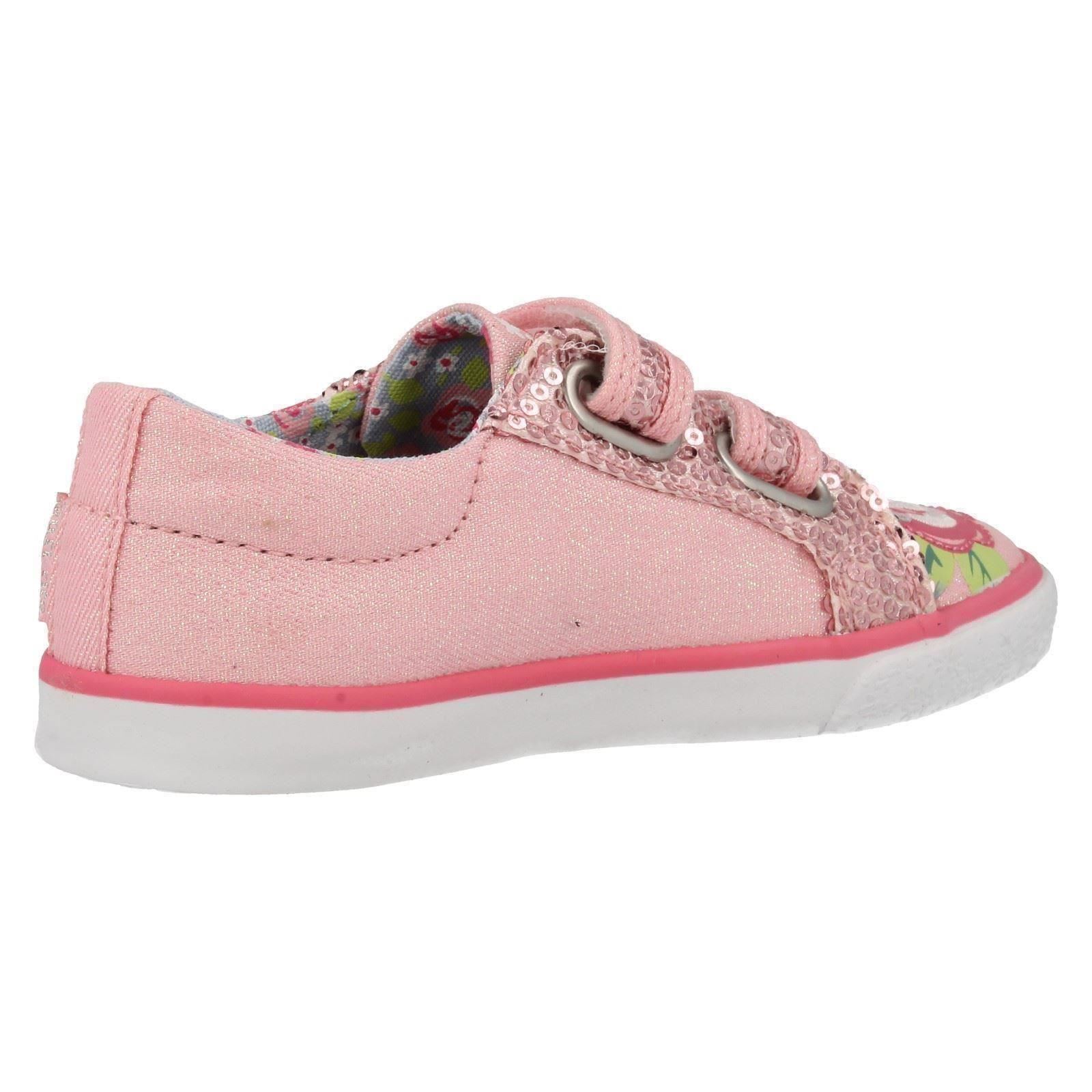 Girls Casual Startrite Washable Canvas Pumps Rosebud