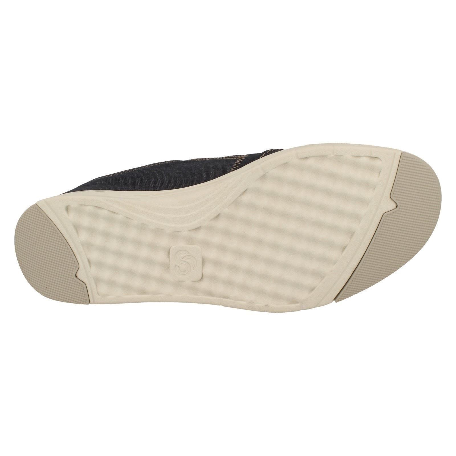 Mens Clarks Casual Canvas Shoes Step Isle Slip