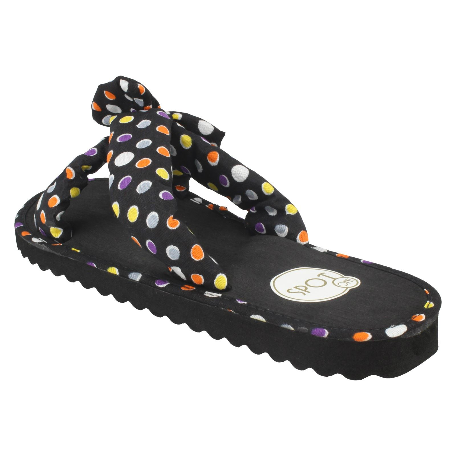 Ladies Spot On Flip Flop Sandals