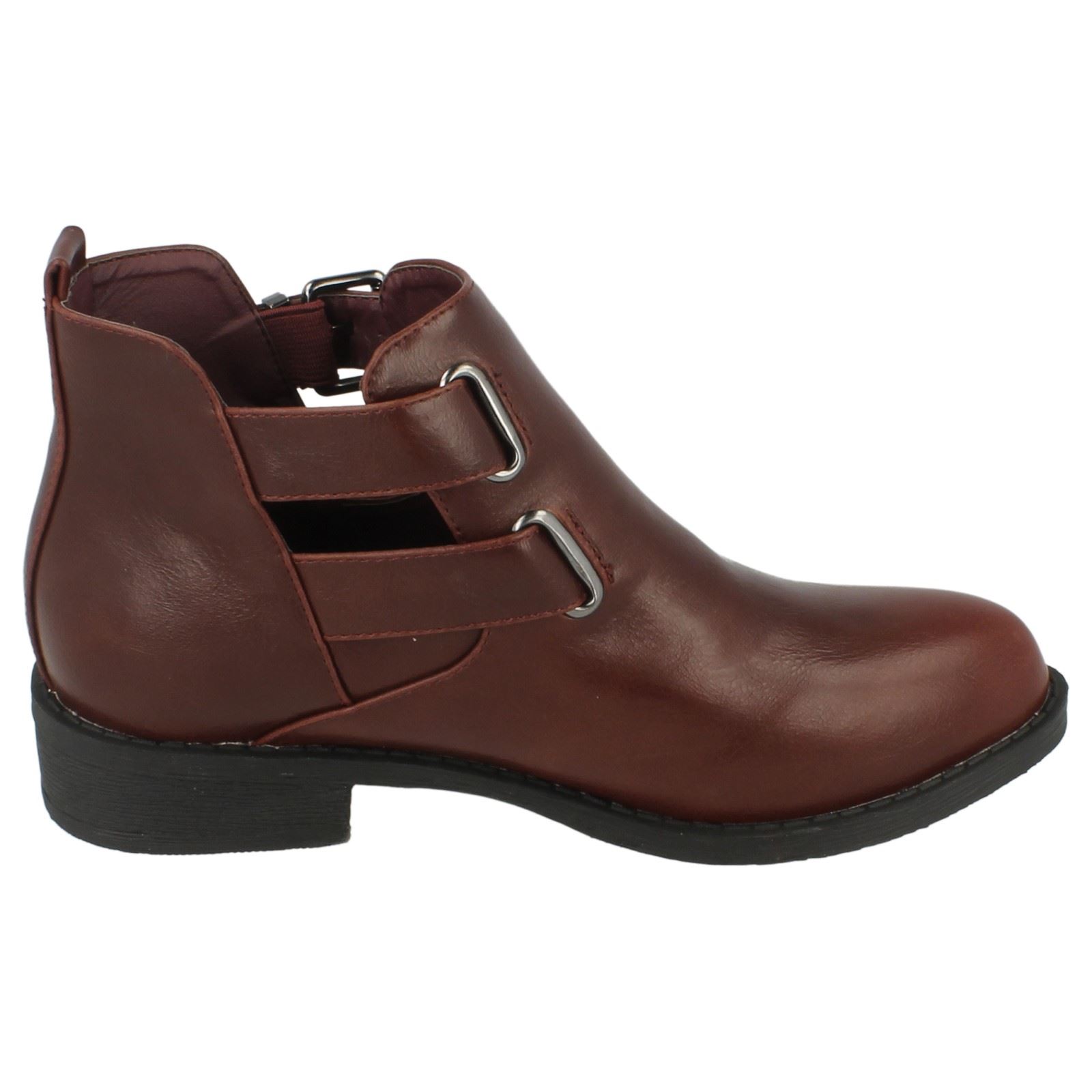 Girls Spot On Ankle Boots With Buckle Detail