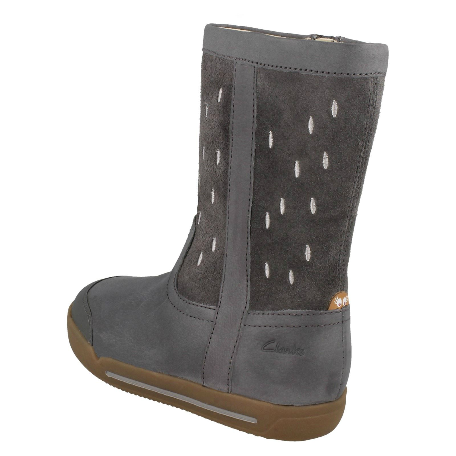 Girls Clarks Lil Folk Glo Casual Boots