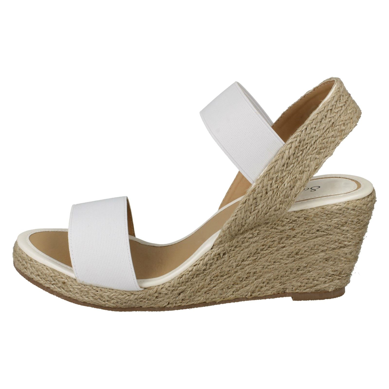 Savannah Ladies Rope Wedge Sandals