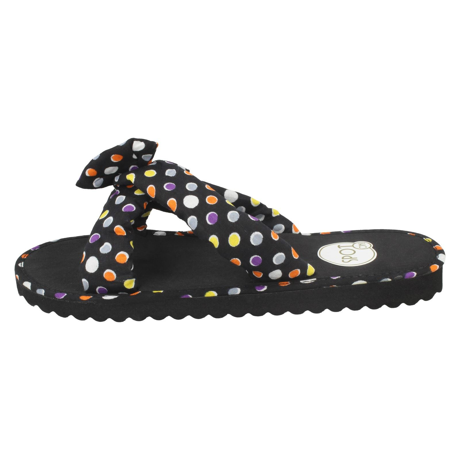 Ladies Spot On Flip Flop Sandals