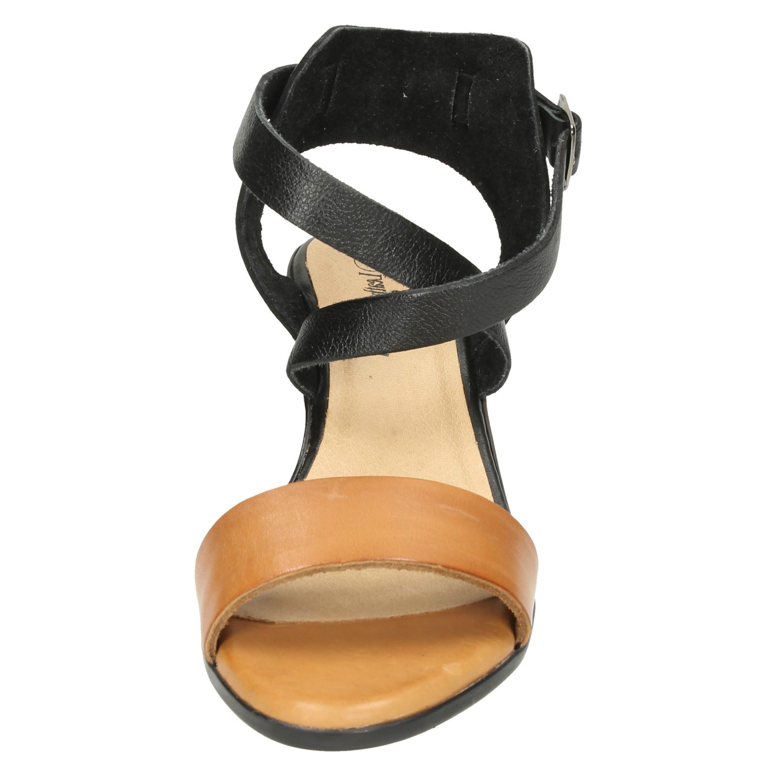 Ladies Leather Collection Buckle Fastened Open Toe Sandals