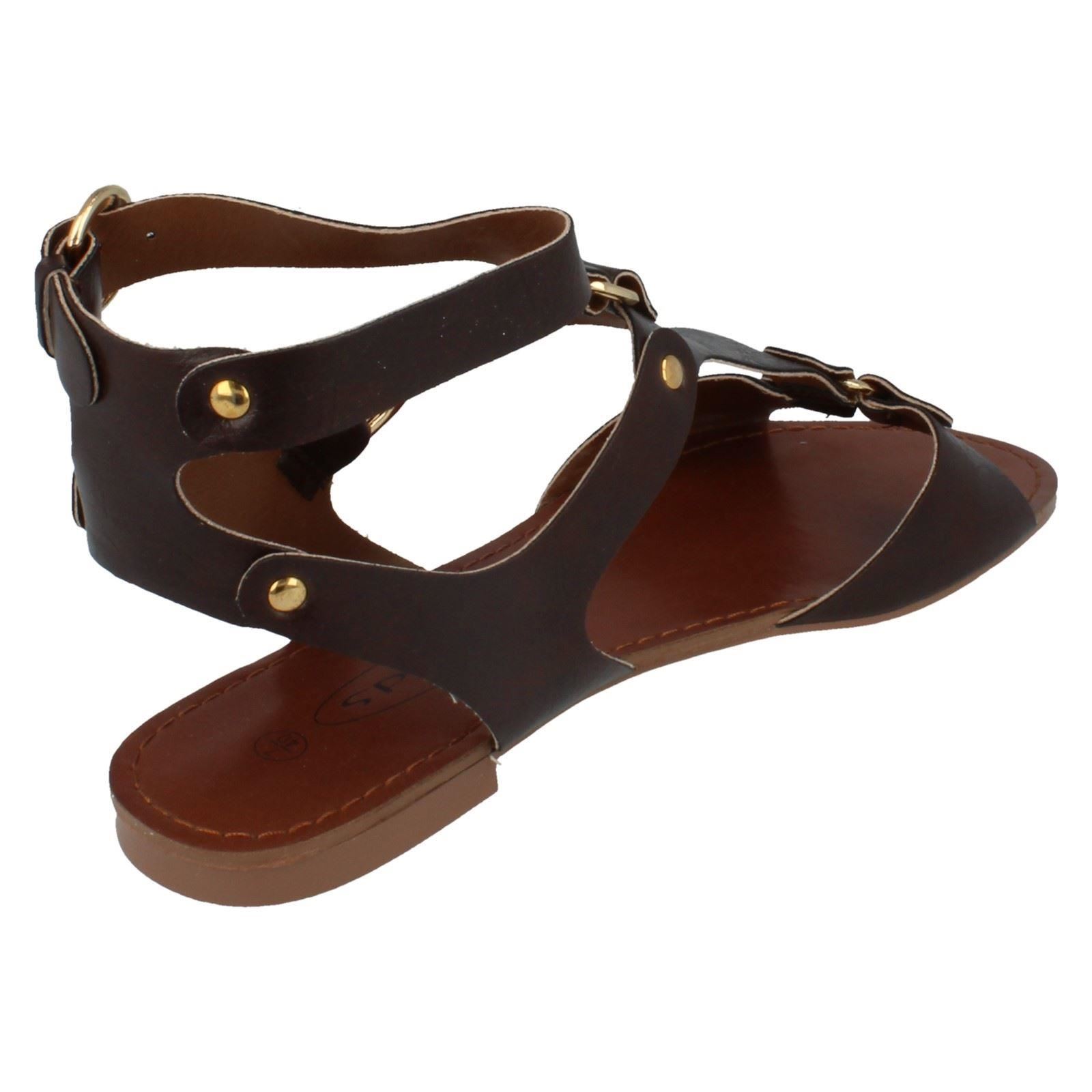 Ladies Spot On /'Gladiator Sandals/'