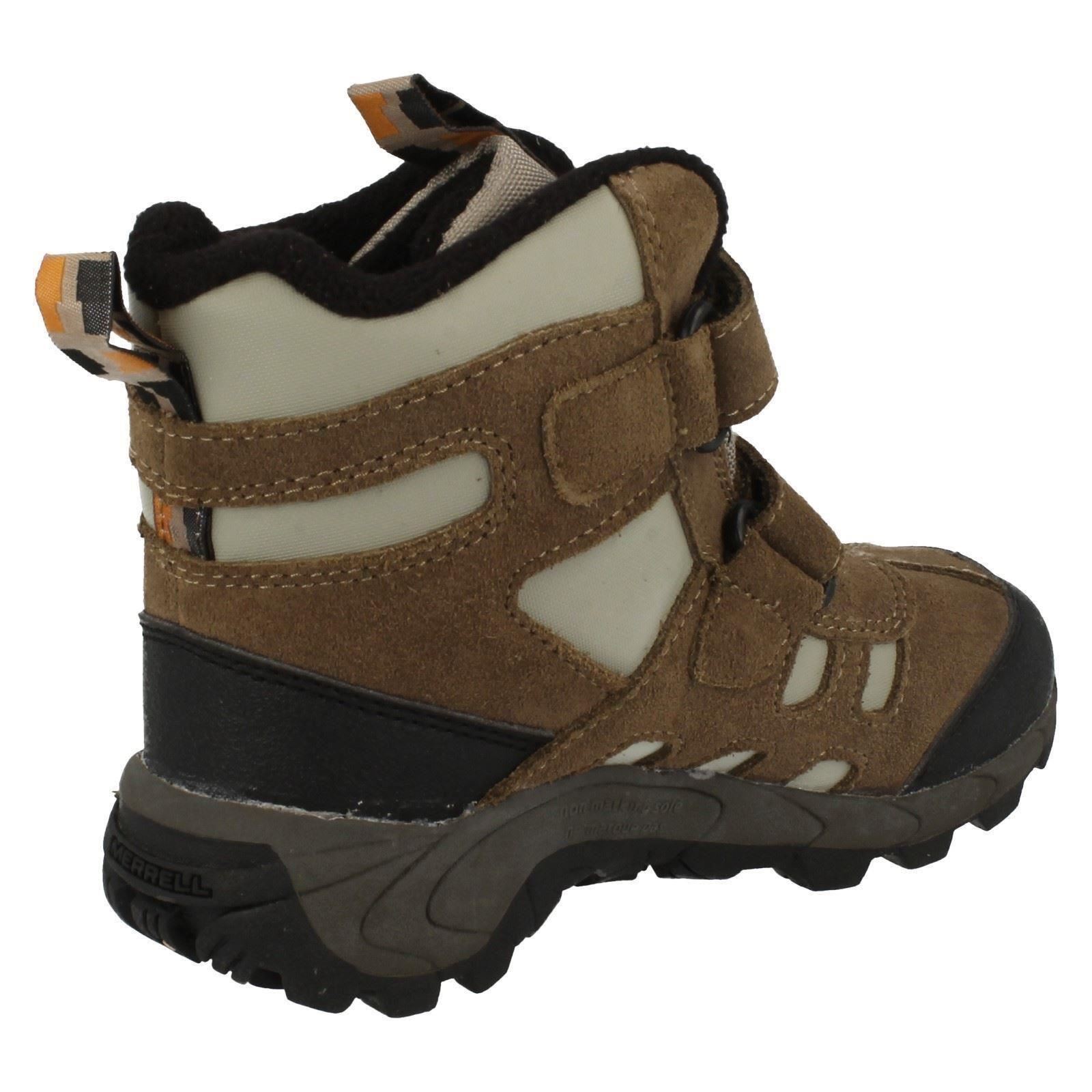 Unisex Childrens Merrell Waterproof Ankle Boots /'Moab Polar Mid Strap WTPF Kids/'