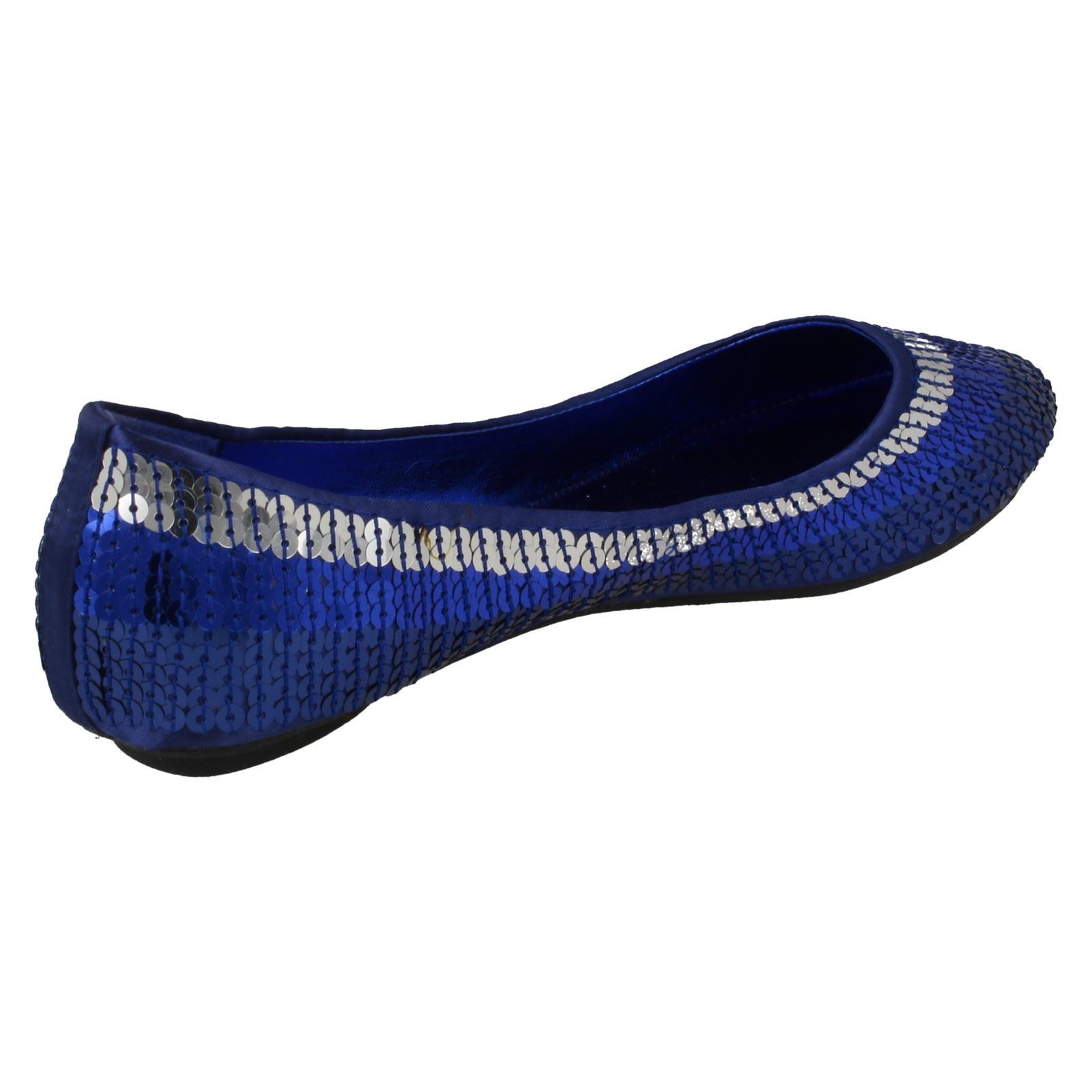 Cutie Girls Flat Slip On Sequin Ballerina Shoes