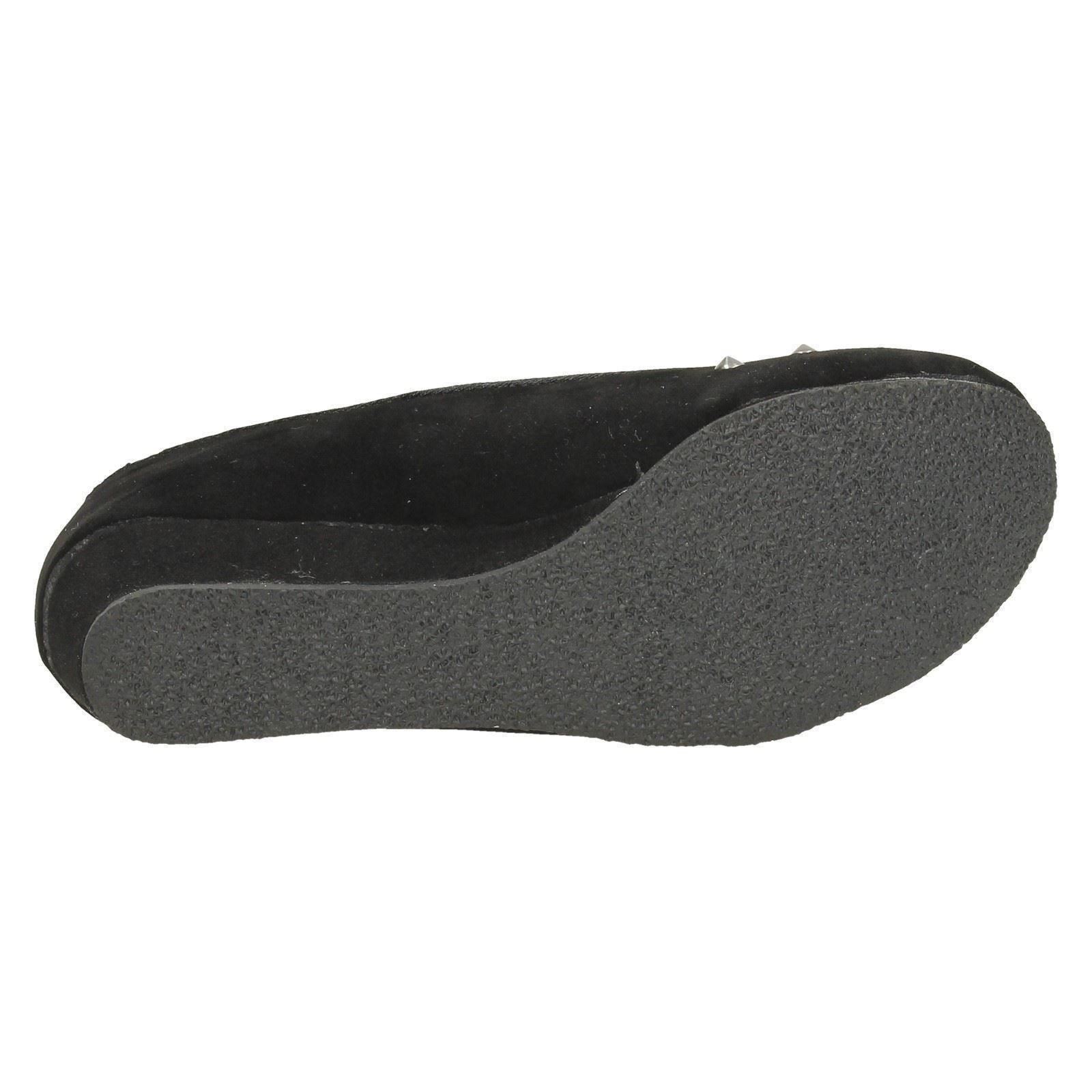 Girls Junior Spot On Studded Ballet Shoes