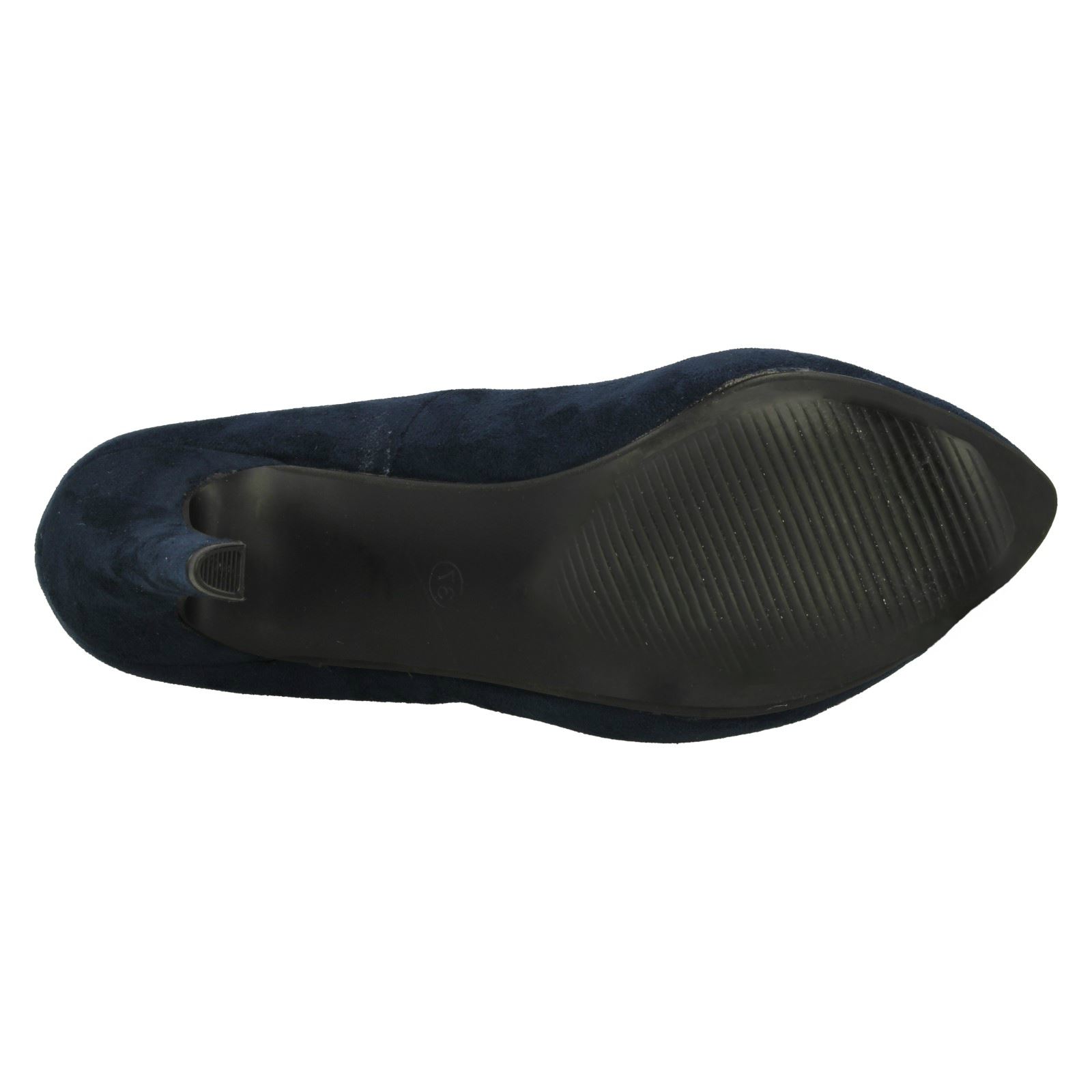 Ladies Spot On High Heel Platform Court Shoes