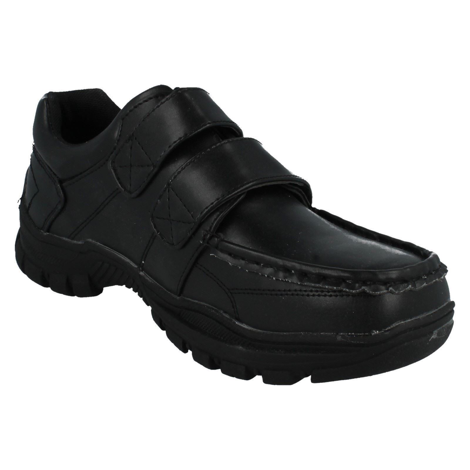 Boys Red Tag Double Strap School Shoes
