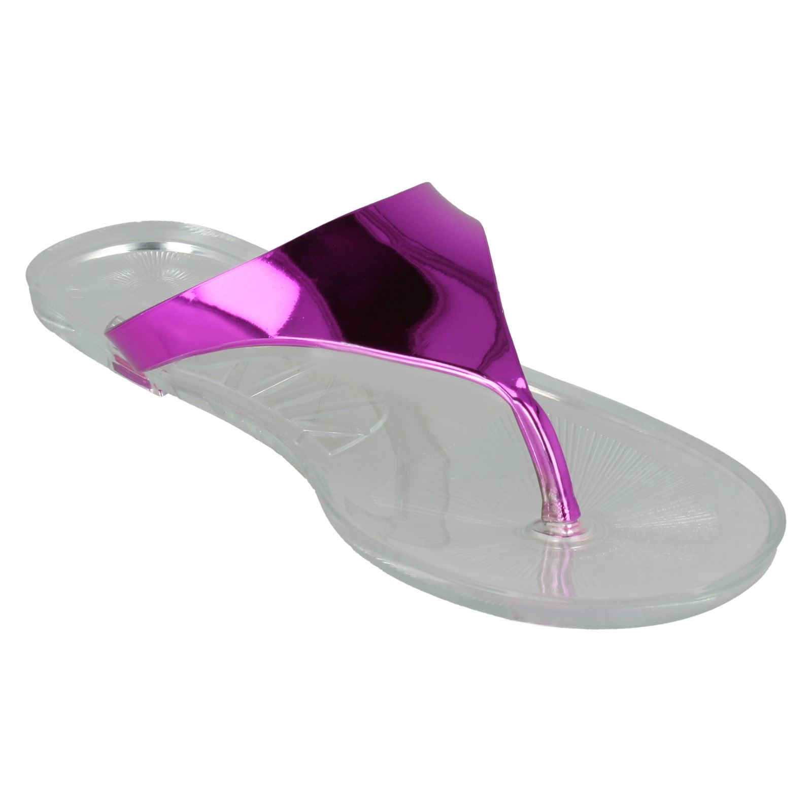 Ladies Spot On Jelly Toepost /'Sandals/'