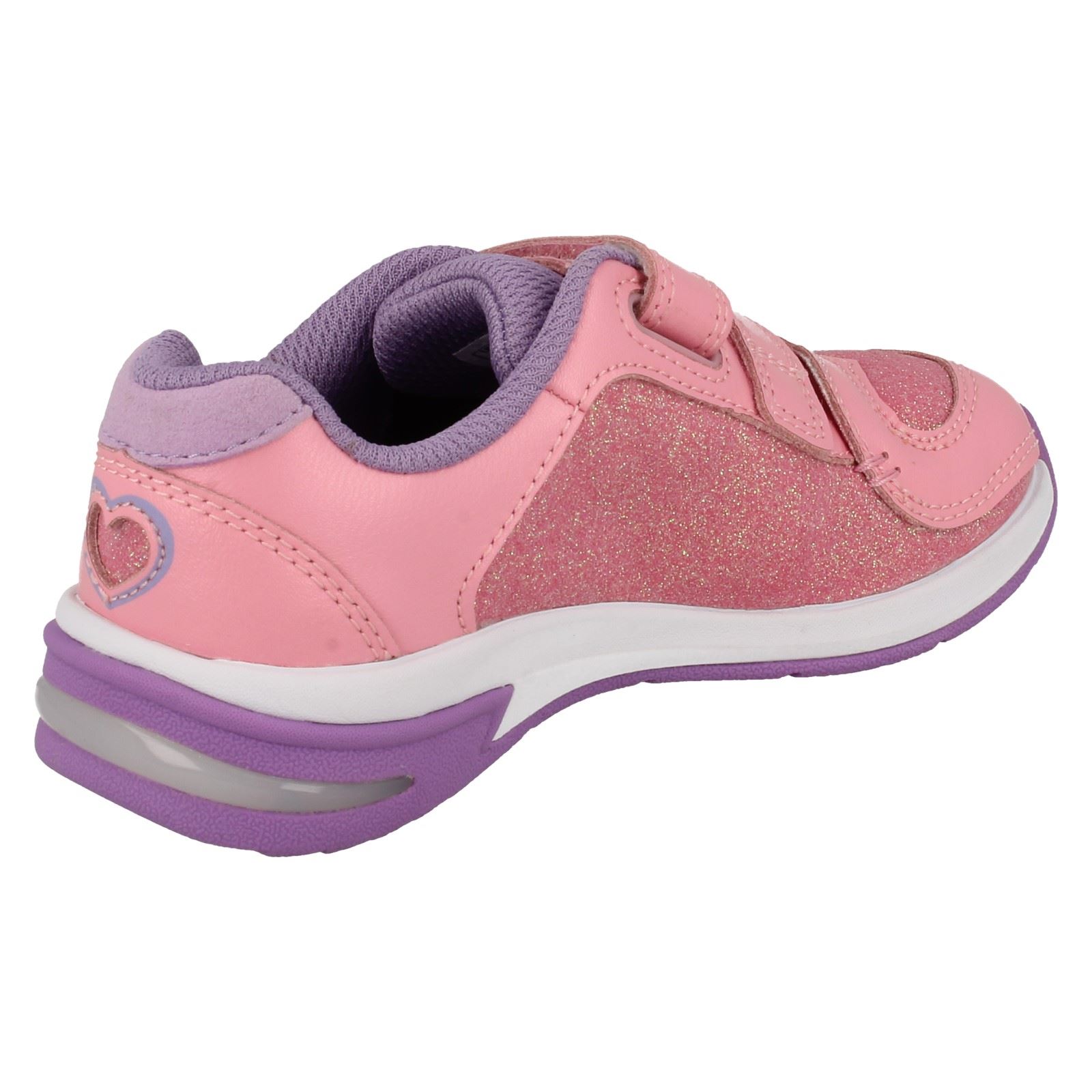 Girls Clarks Casual Trainers with Lights /'Piper Chat/'