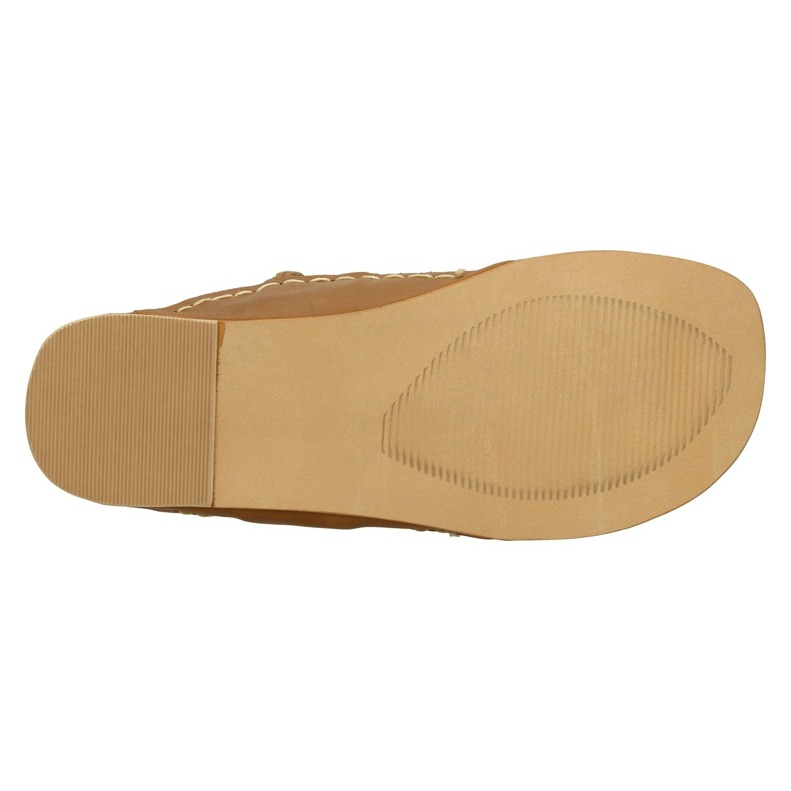 Ladies Leather Collection Flat Toeloop Braided Sandals