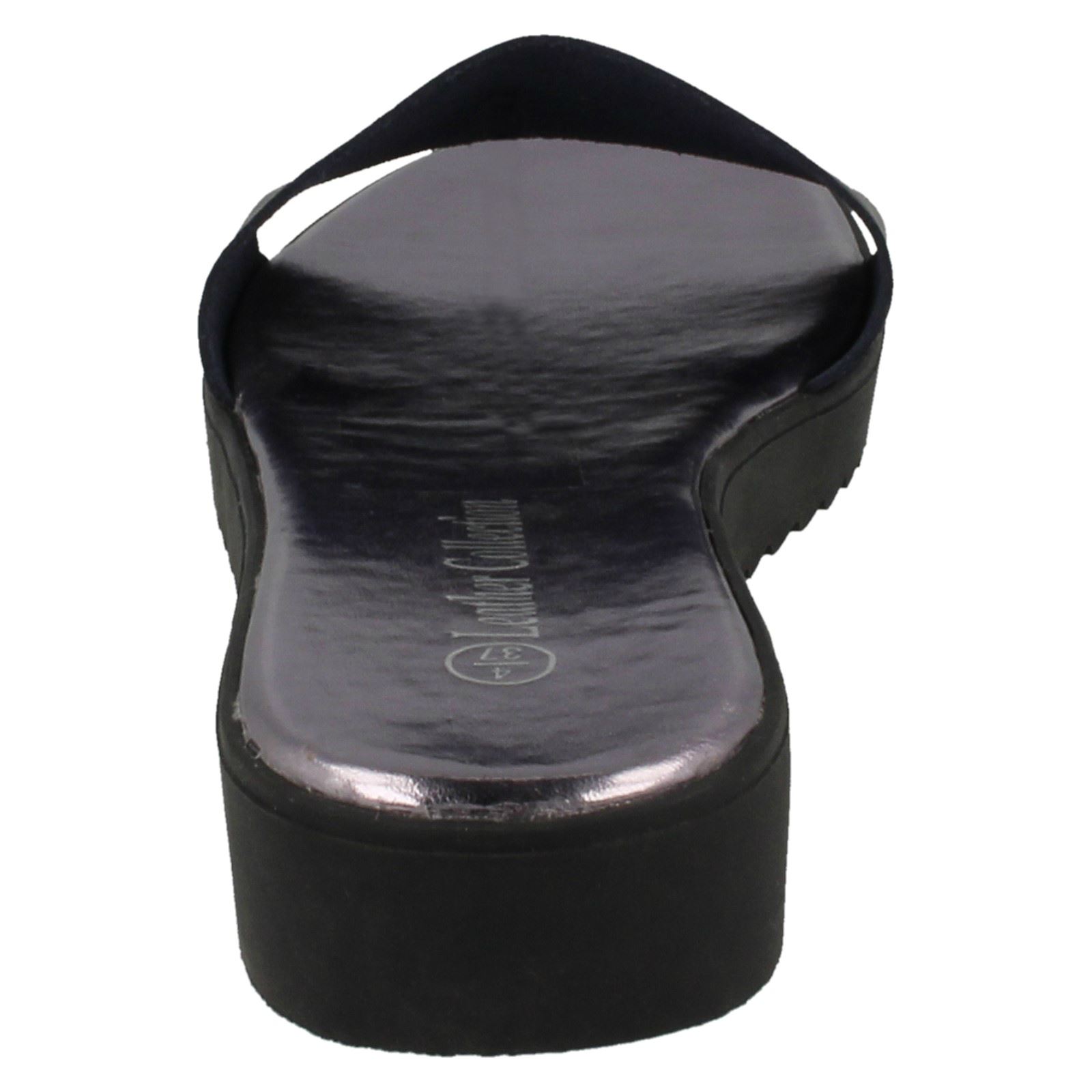 Ladies Leather Collection Casual Slip On Mules