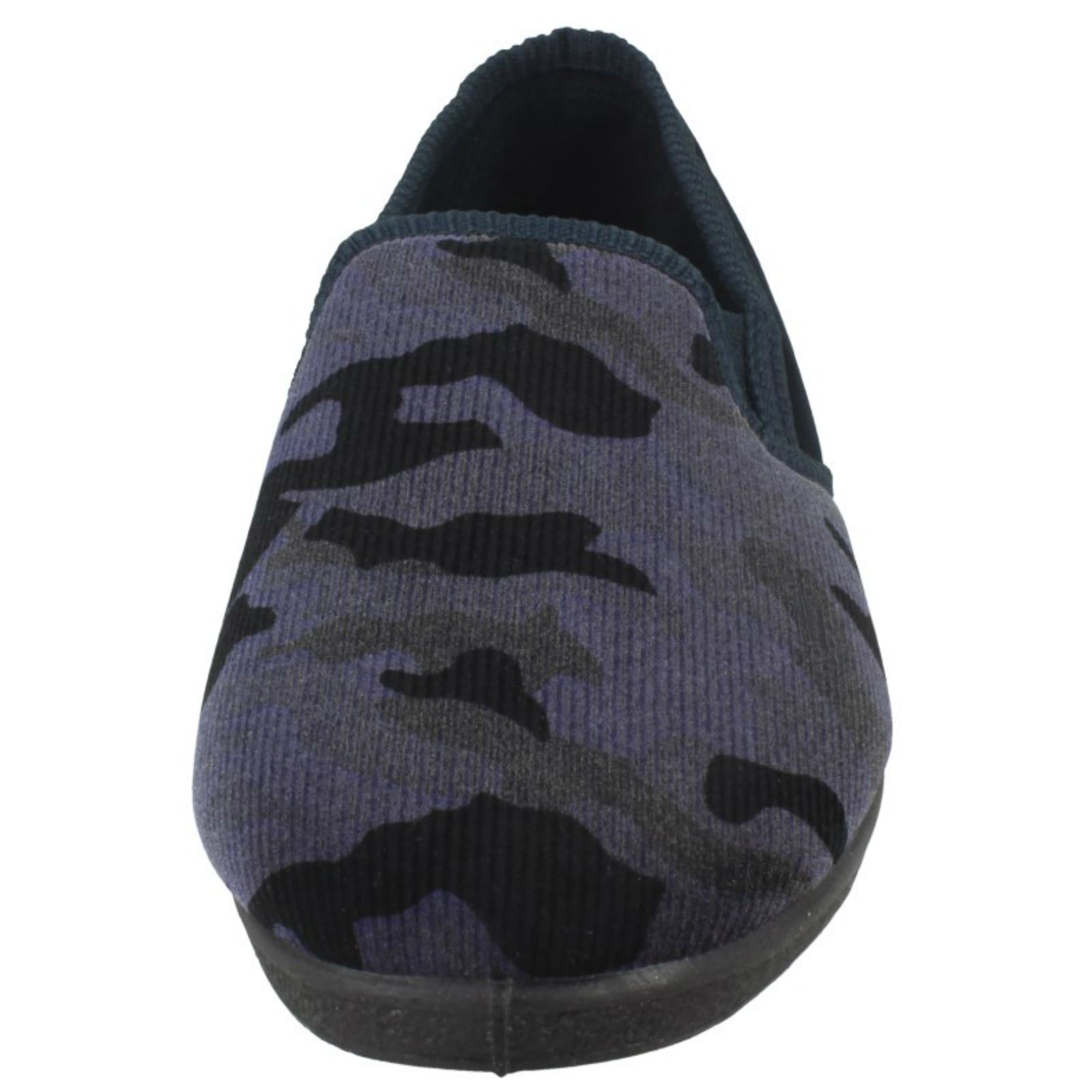 Mens Spot On Slip On Camouflage Full Slippers