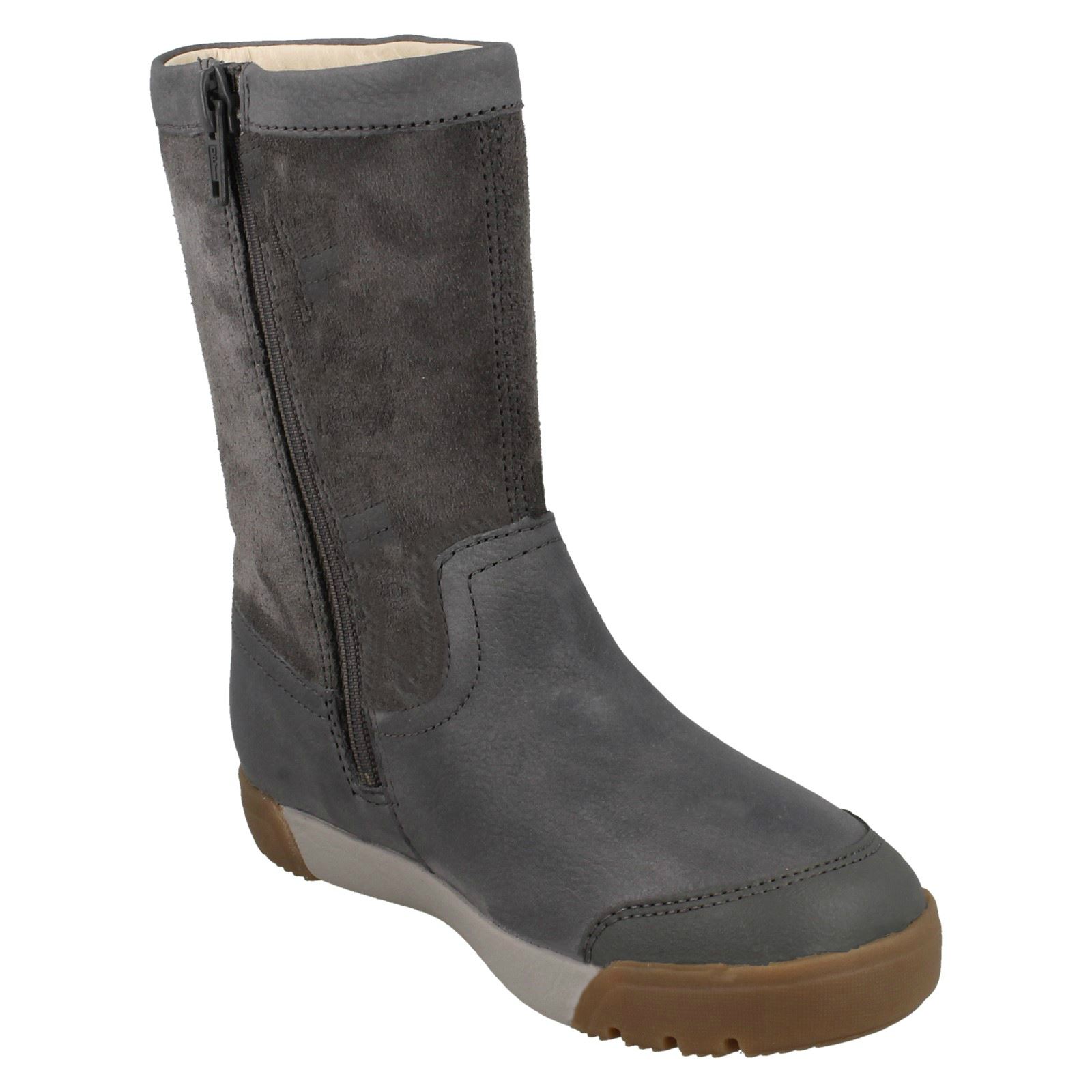 Girls Clarks Lil Folk Glo Casual Boots
