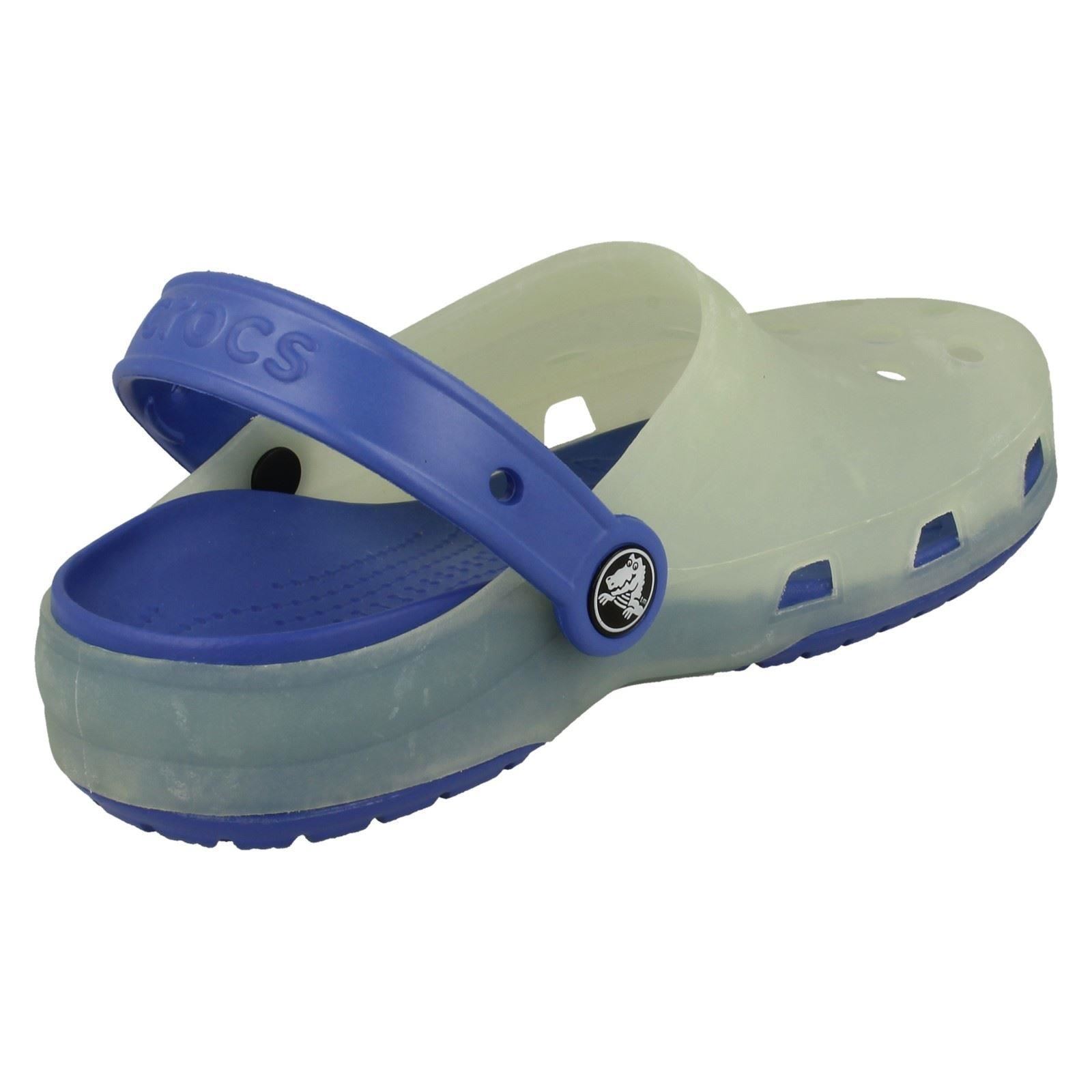 Boys Crocs Slip On Mules /'Chameleons Trnslcnt Clg K/'