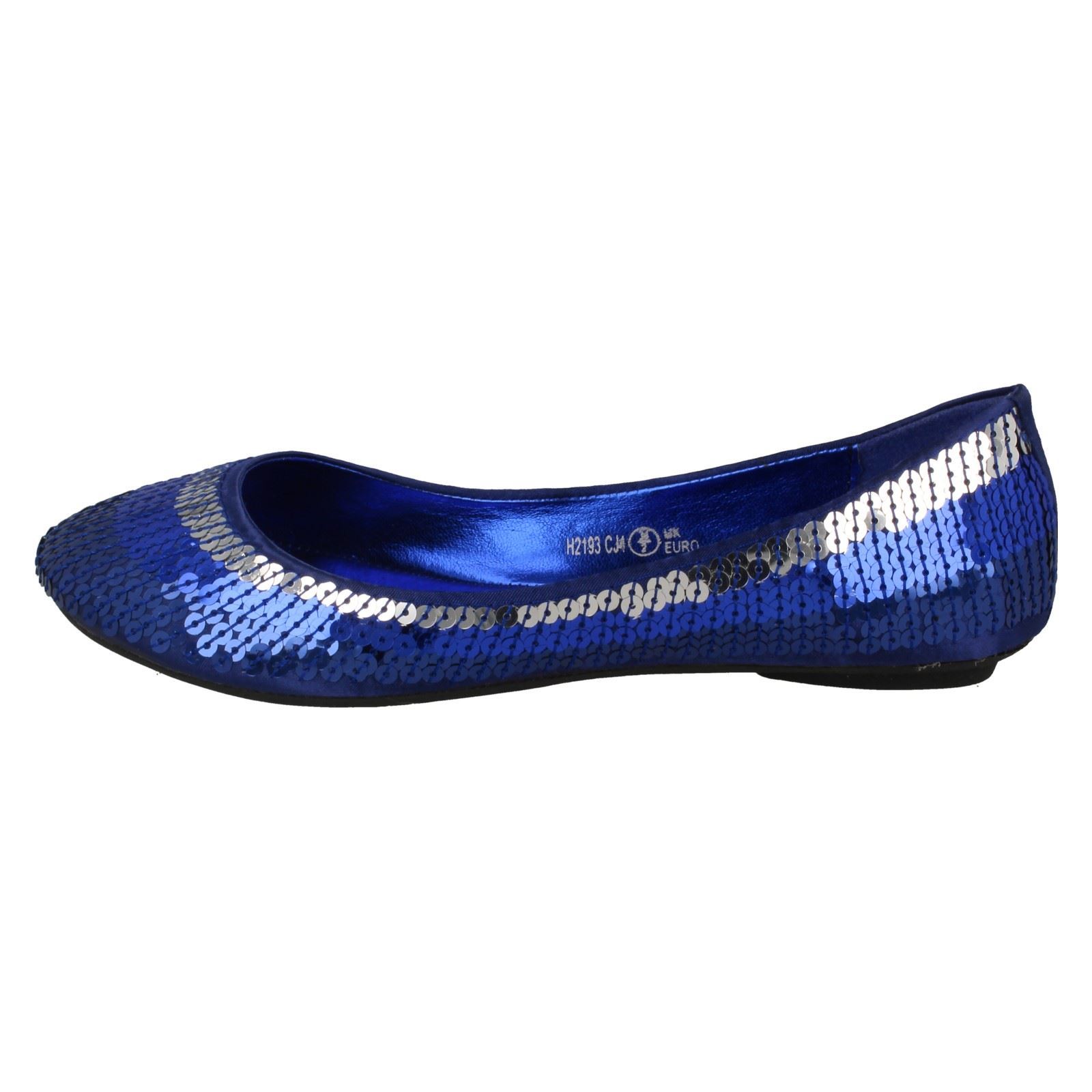 Cutie Girls Flat Slip On Sequin Ballerina Shoes