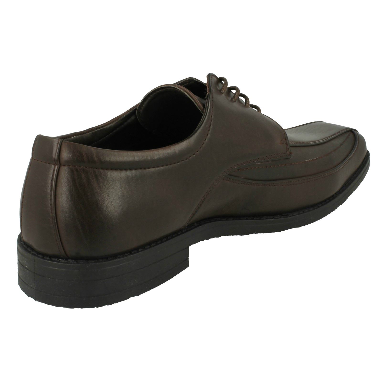 Mens Malvern Squared Toe Formal Heeled Lace Up Synthetic Shoes A2103