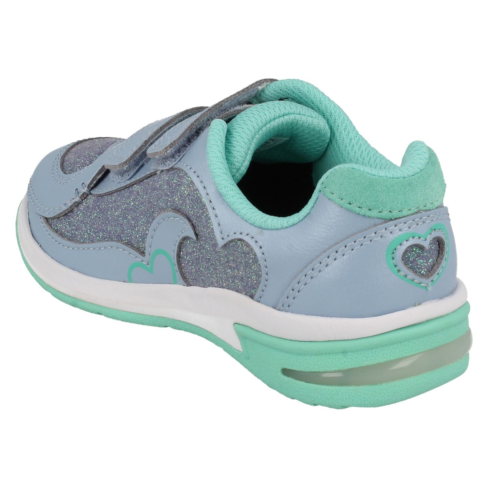 Girls Clarks Casual Trainers with Lights /'Piper Chat/'