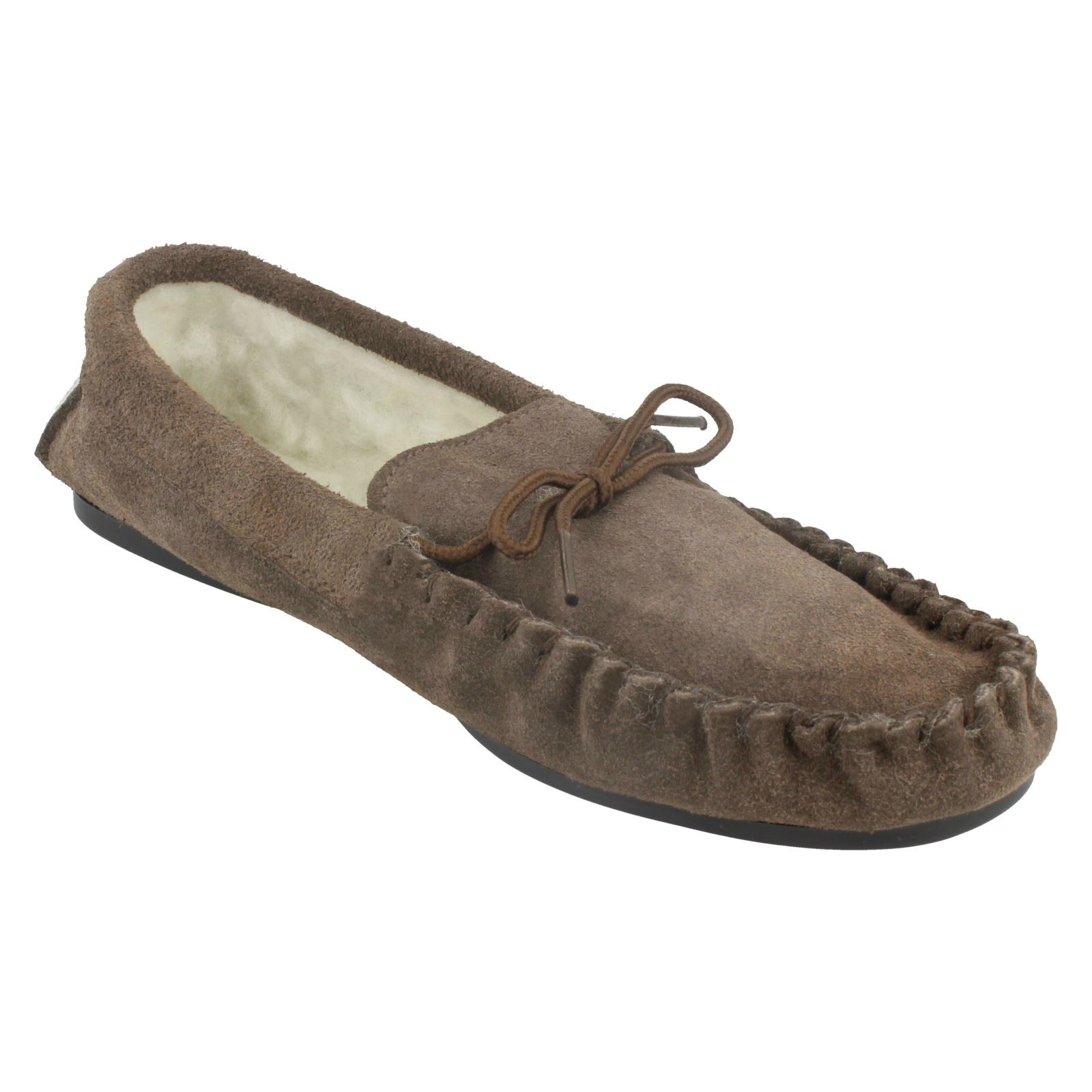 Spot On Homme Vamp Moccasin Polaire Doublé Chaussons