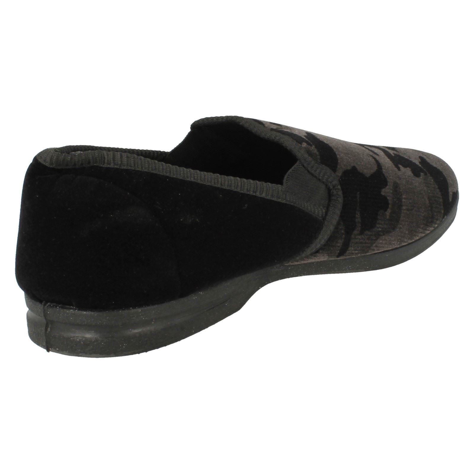 Mens Spot On Slip On Camouflage Full Slippers