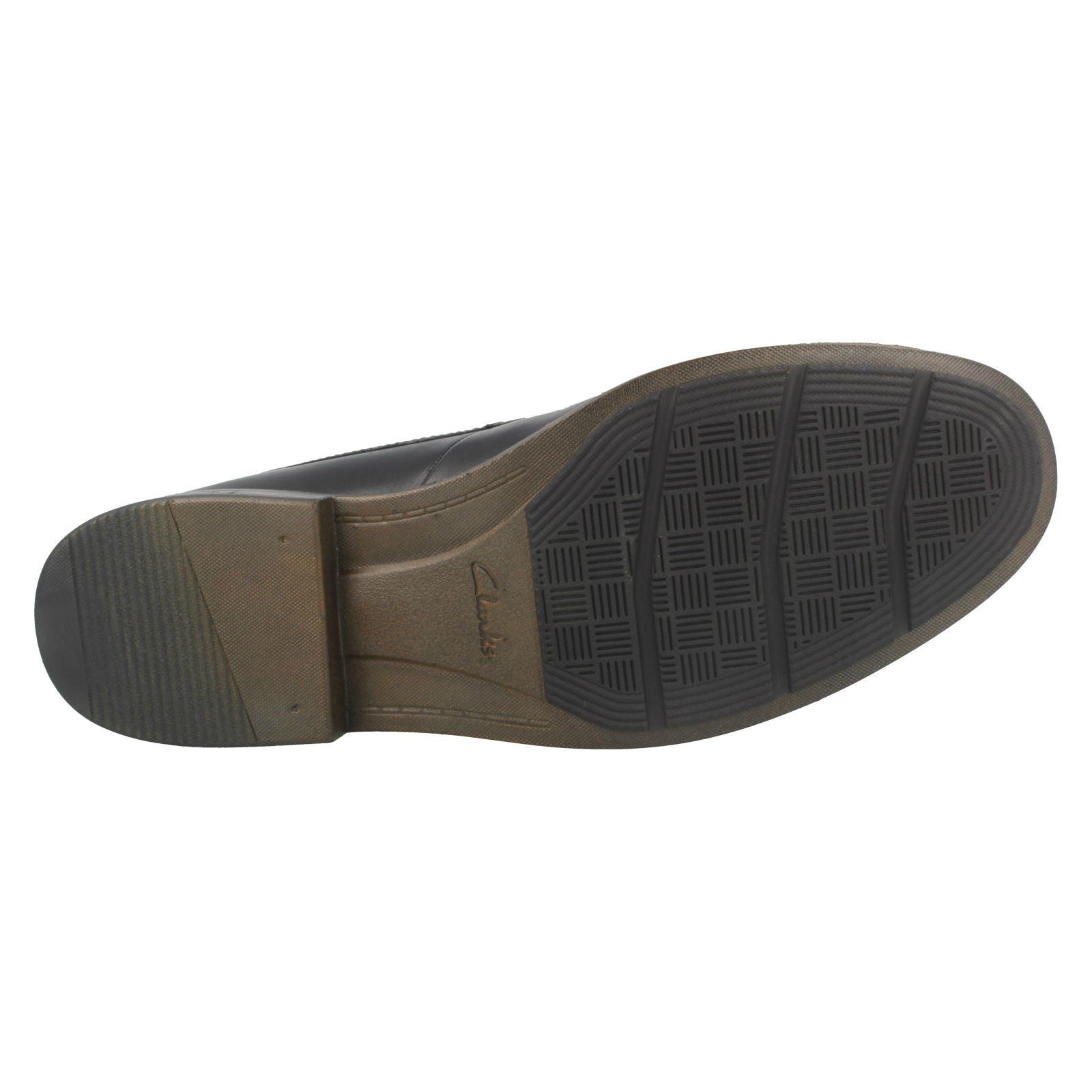 Mens Clarks Smart Stitch Detail Lace Up Leather Shoes Becken Plain