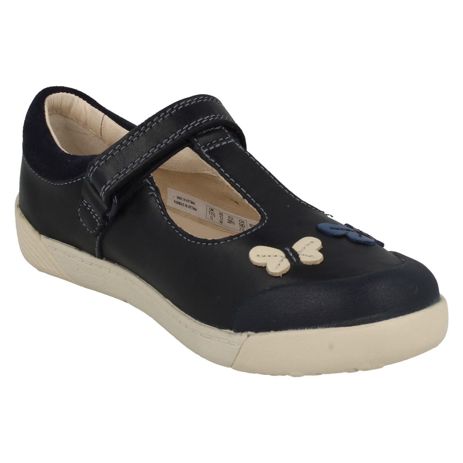 Ragazze Clarks Scarpe T-bar /'Lil FOLK FLO/'