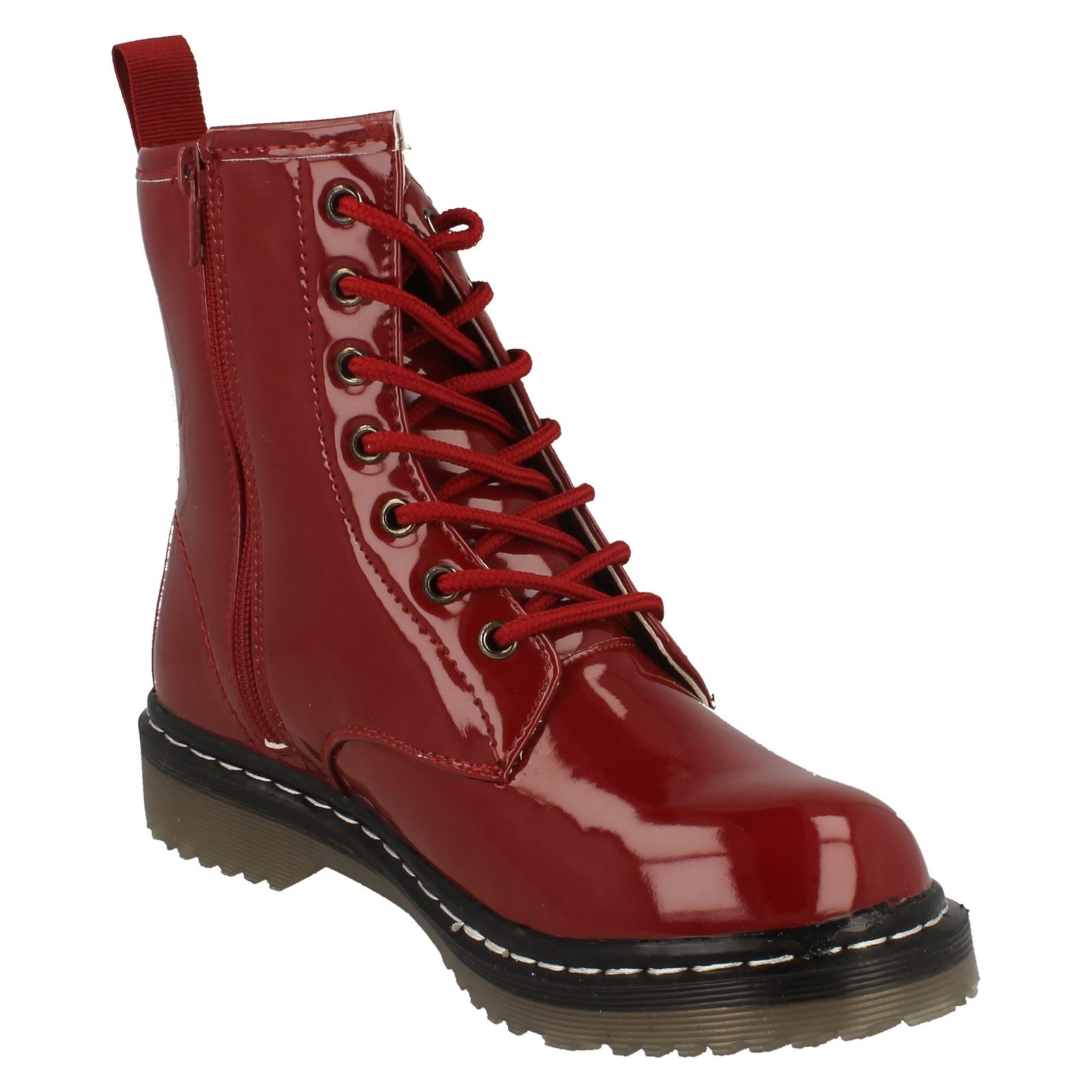 Girls Spot On /'Chunky Sole Zip Up Ankle Boots/'