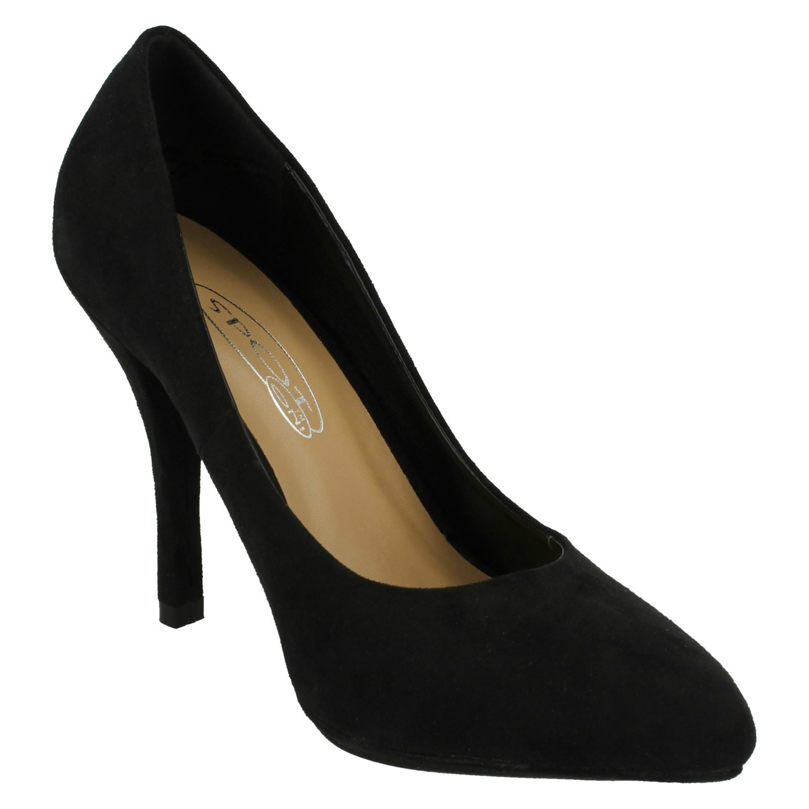 Ladies Spot On High Heel Pointed Toe *Court Shoe*