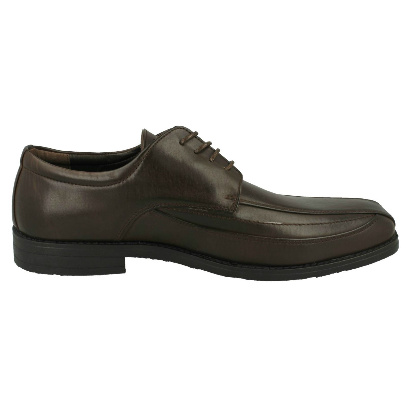 Mens Malvern Squared Toe Formal Heeled Lace Up Synthetic Shoes A2103