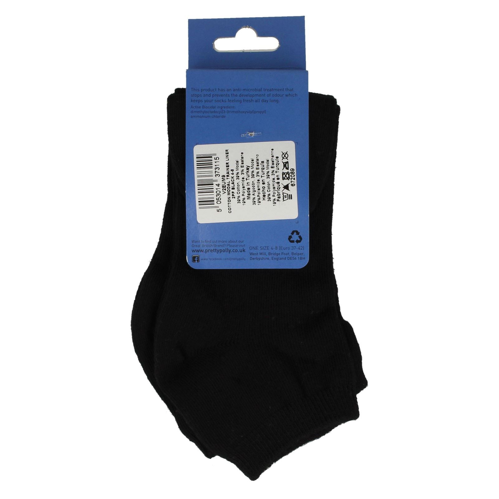 Ladies Pretty Polly Trainer Liner Socks V2EUM8