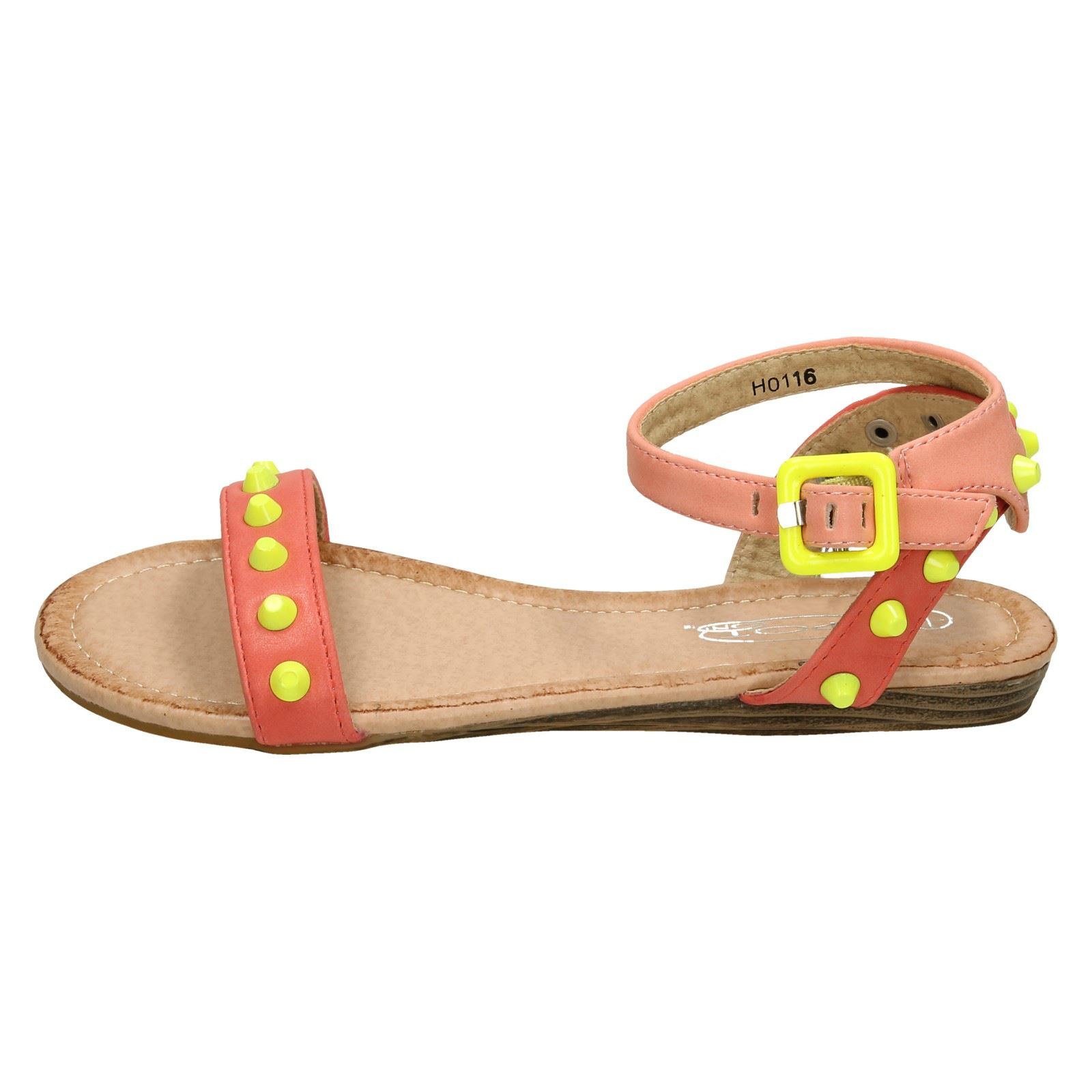 Girls Spot On Flat Sandal /'Ankle Strap/'