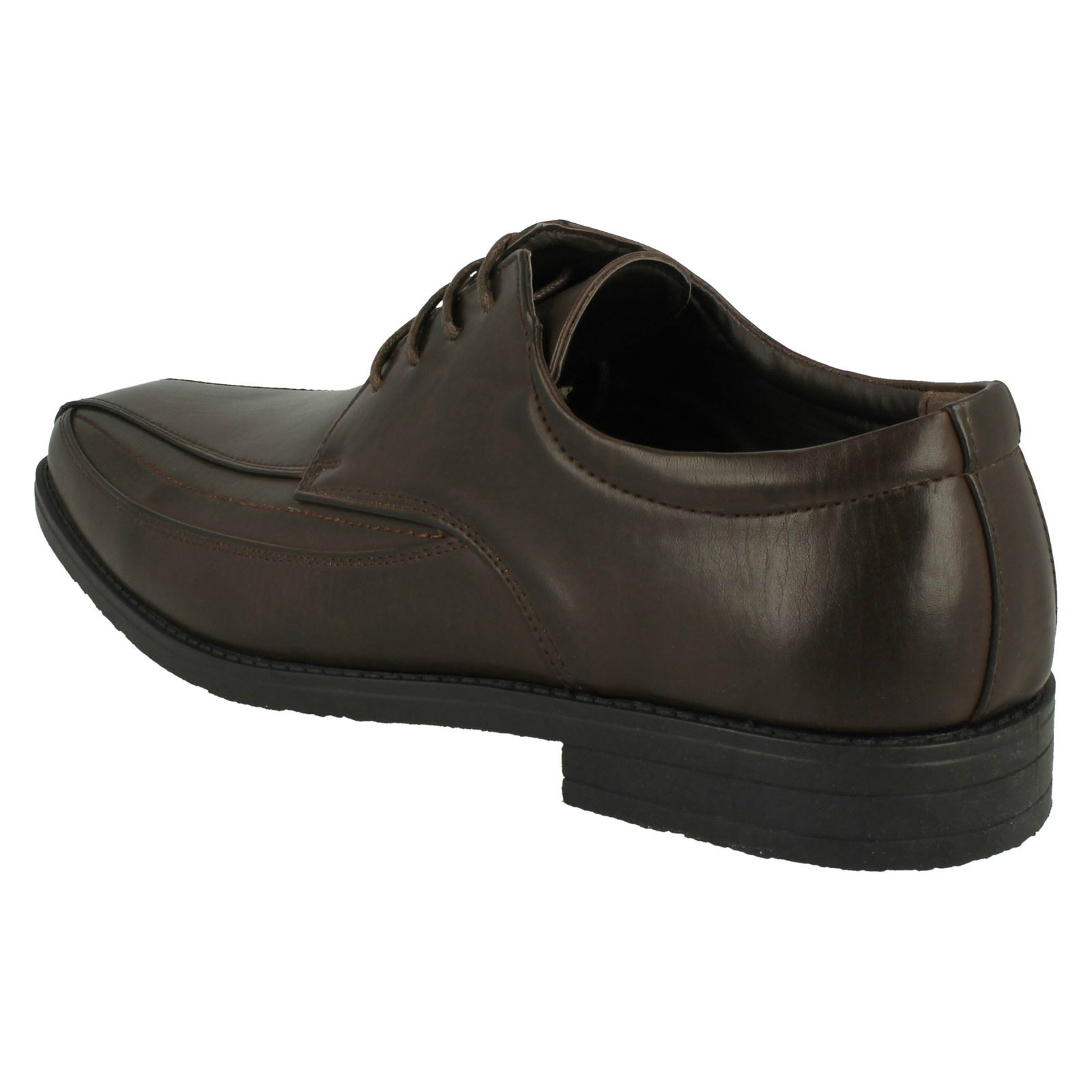 Mens Malvern Squared Toe Formal Heeled Lace Up Synthetic Shoes A2103