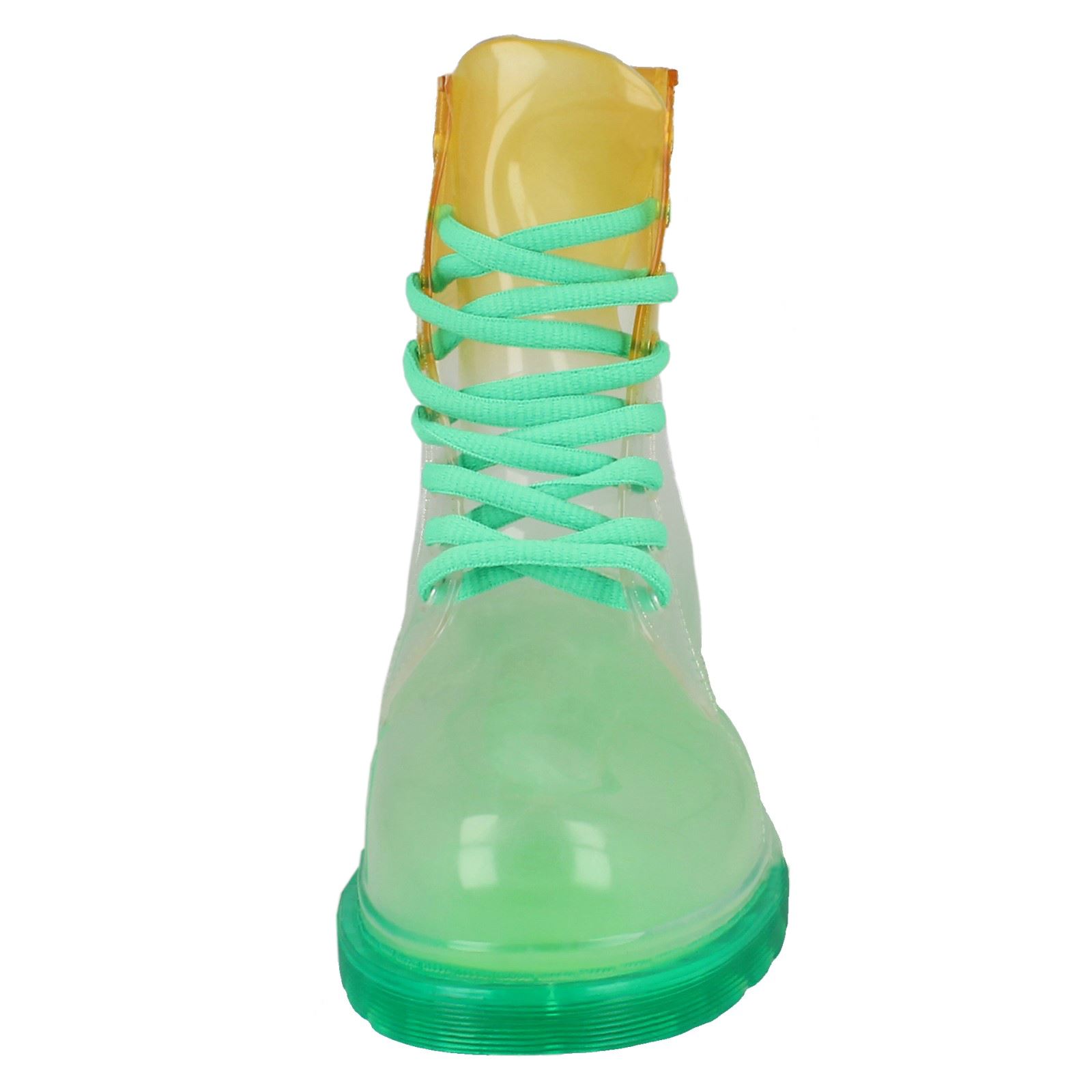 Ladies Spot On Gradiant Transparent Welly Boot