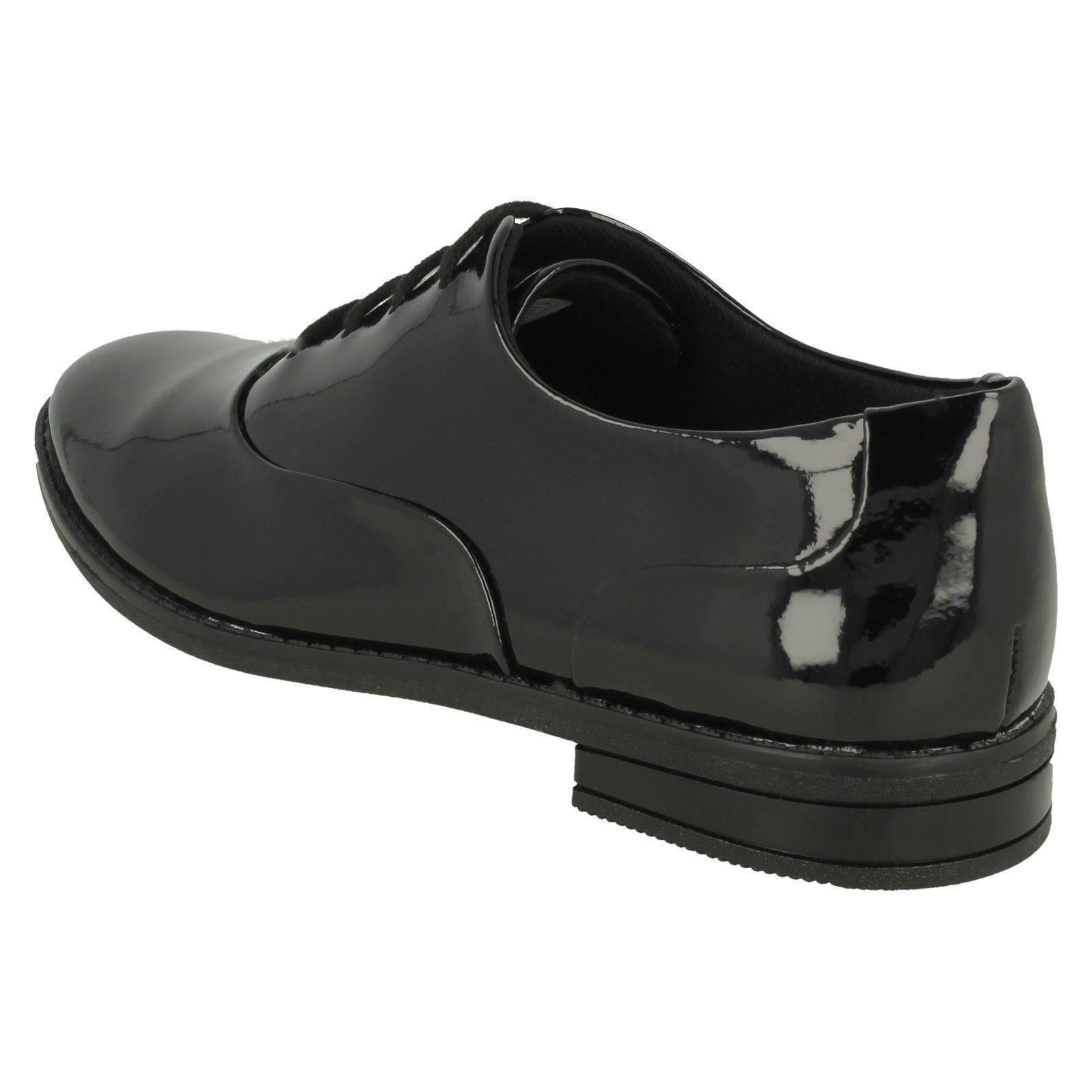 Drew Star Girls Clarks Lace Up Brogue School Shoes