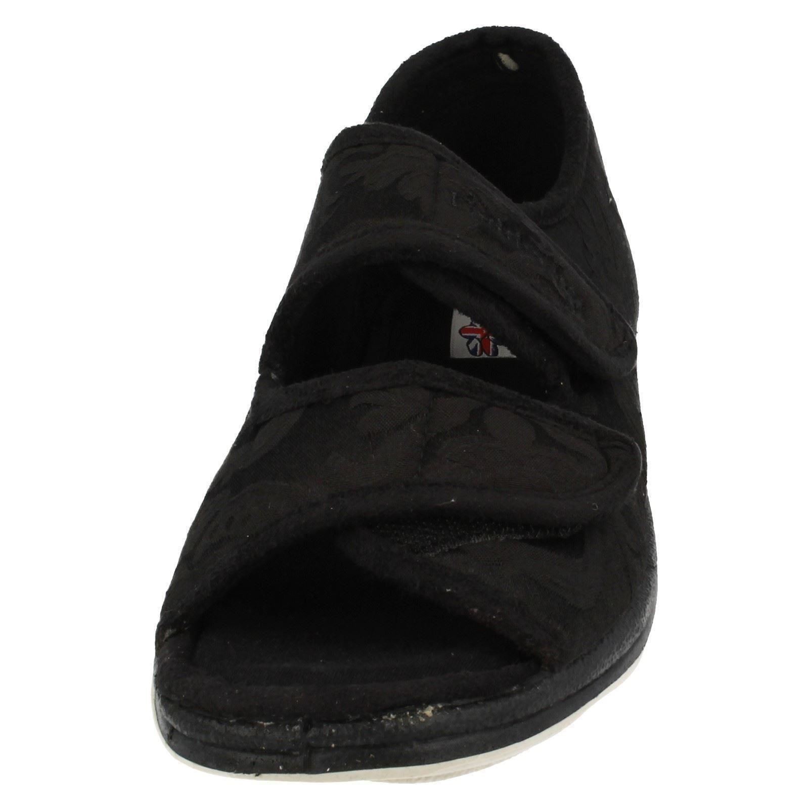Lydia /'Ladies Padders/' Wide Fitting Open Toe Slippers