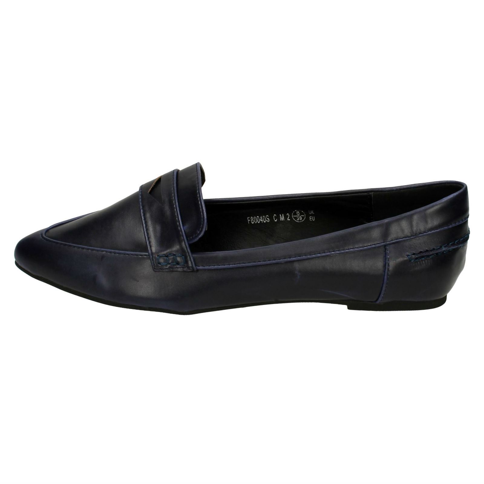 Spot On Ladies Pointed Toe Loafers