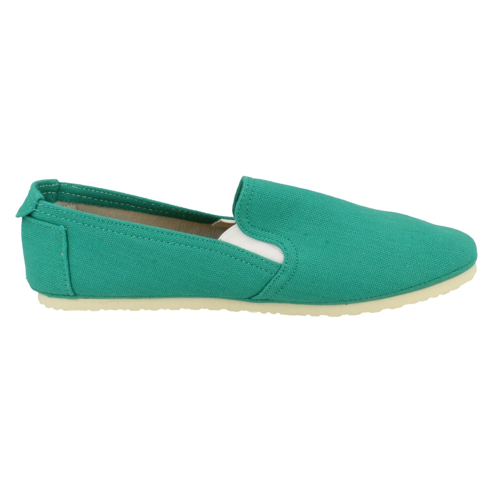 Ladies Spot On Casual Slip On Flat Gusset /'Shoes/'