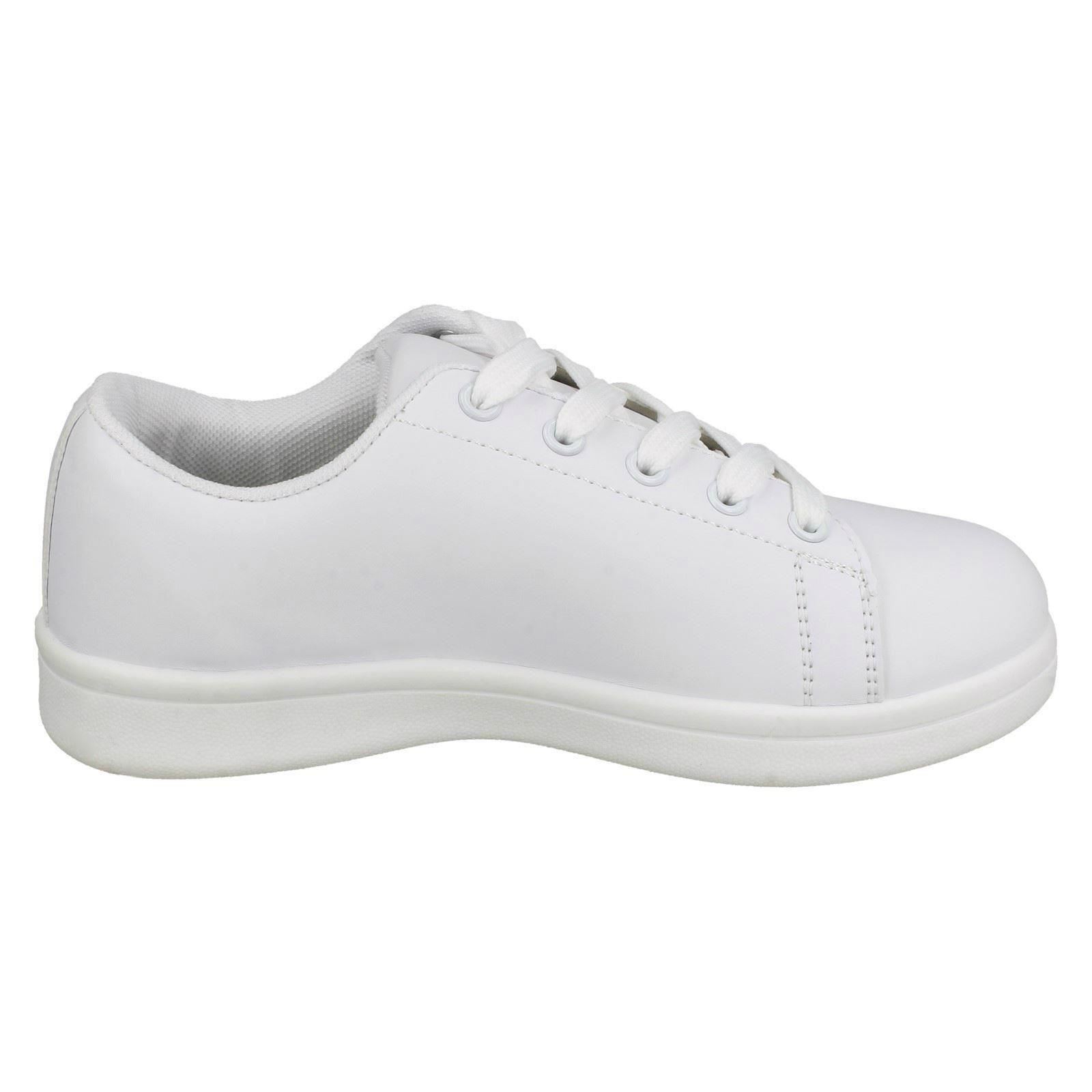 Girls Spot On Embroidered Flower Pumps