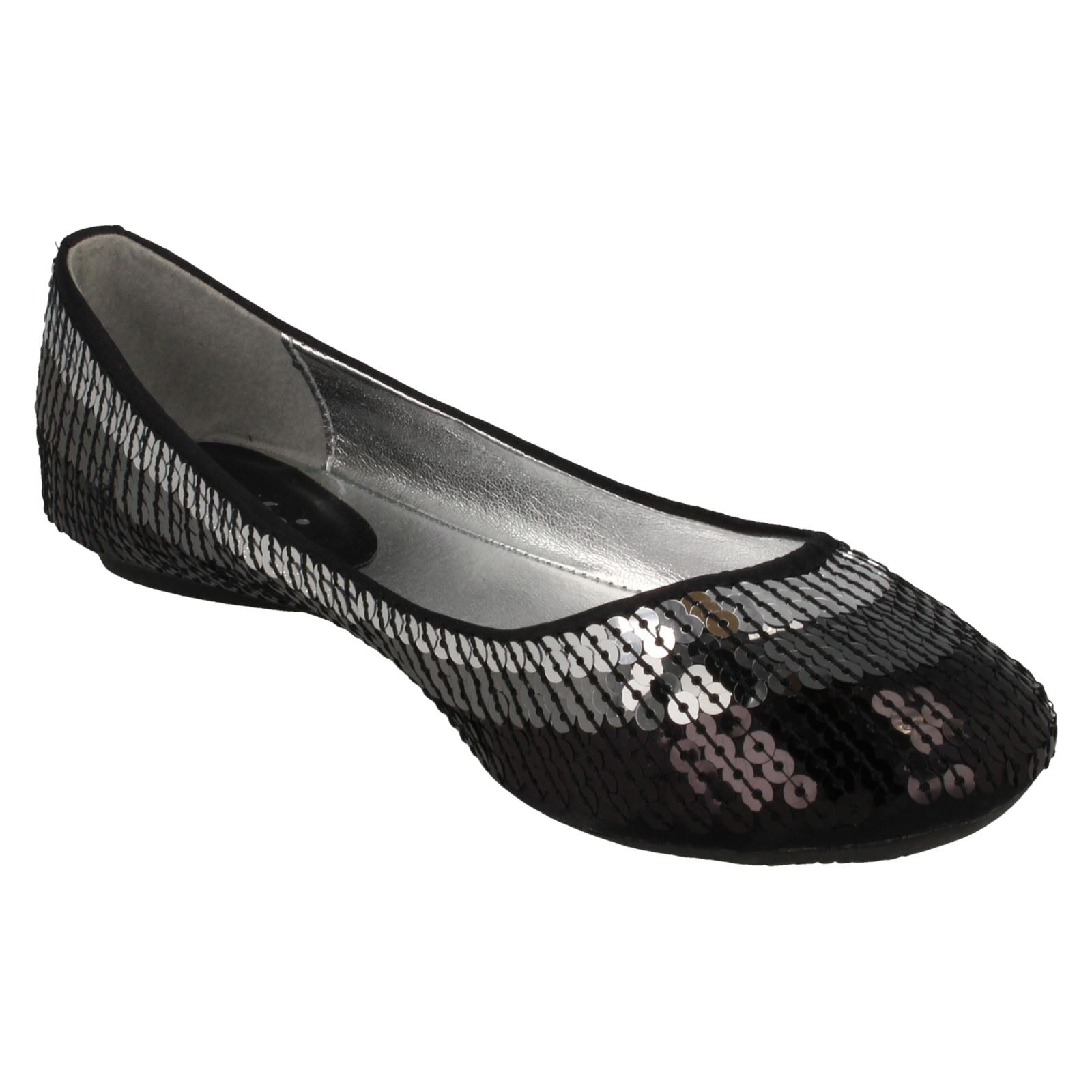 Cutie Girls Flat Slip On Sequin Ballerina Shoes