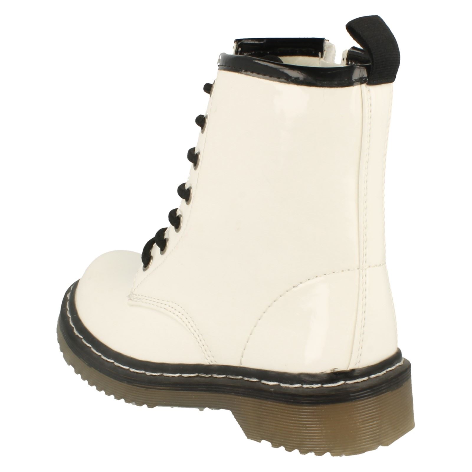 Girls Spot On Chunky Sole Zip Up Ankle Boots